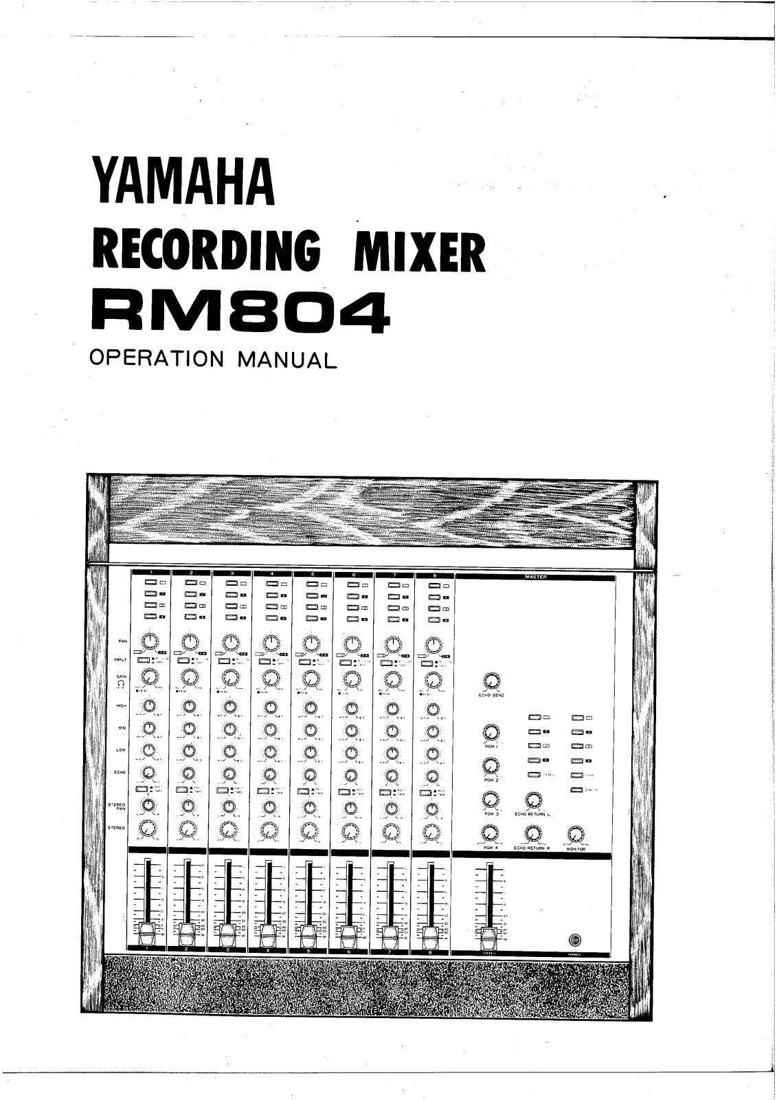 Yamaha RM804 User Manual