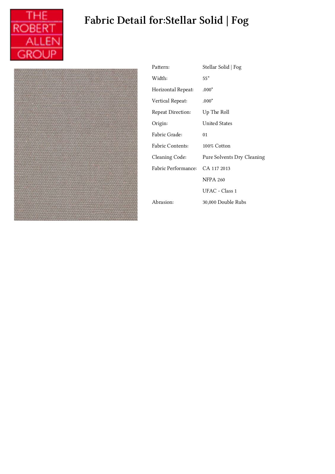 Robert Allen RALF1149 Specifications - ManualMachine.com