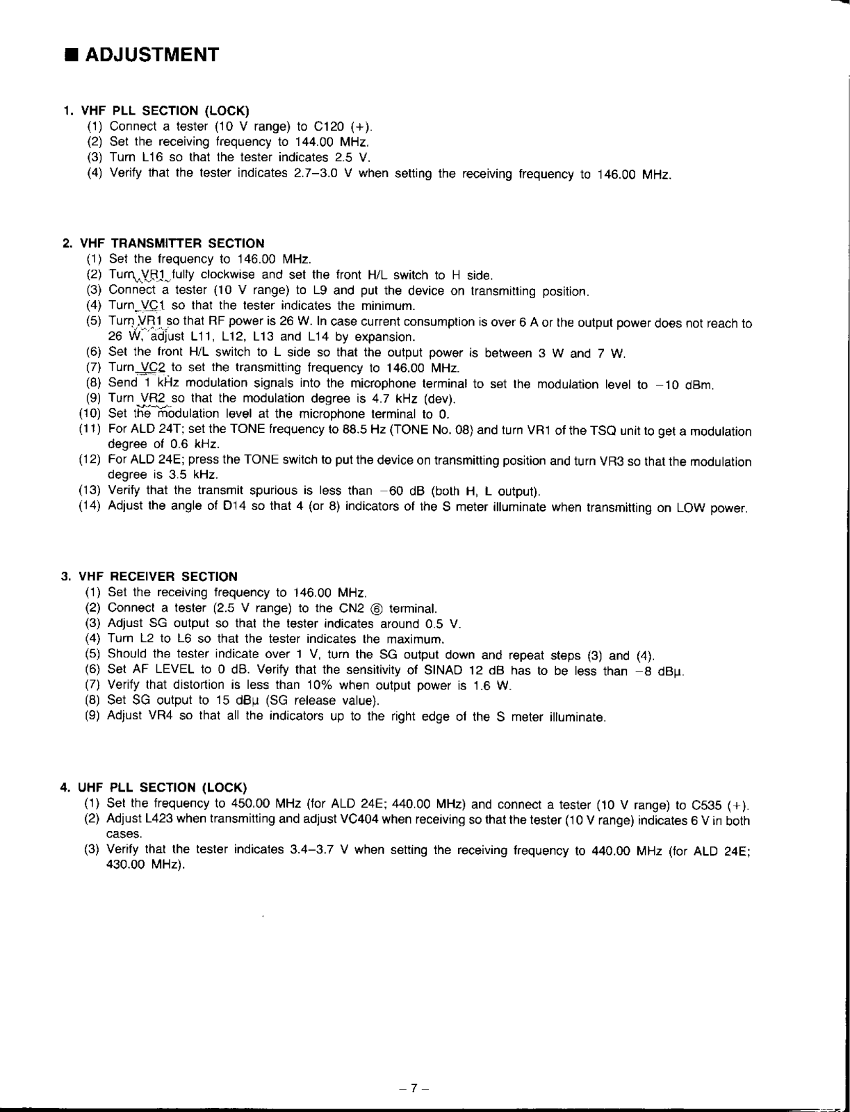 Alinco ALD-24TEADJPNT User Manual