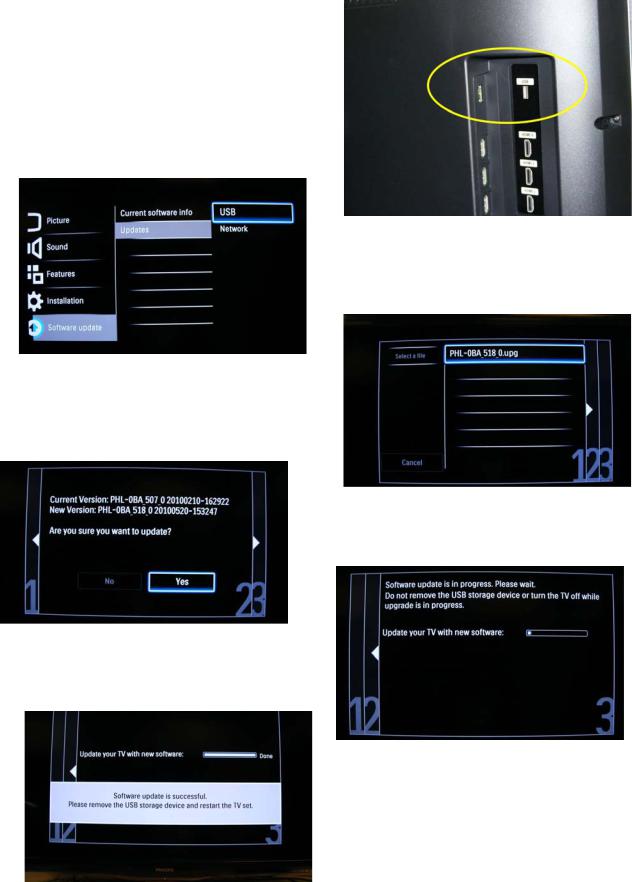 Philips 55PFL5705D/F7E, 55PFL5705D/F7B Firmware Upgrade Instruction