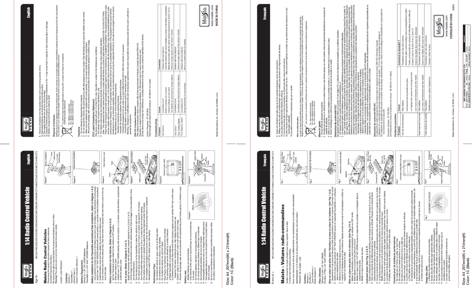 May Cheong Toy Fty 12049RC27M User Manual