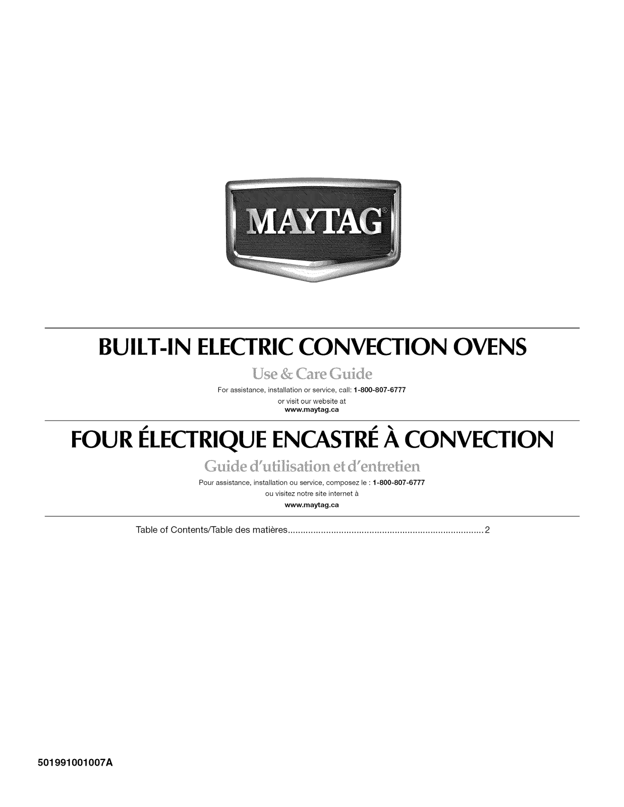 Maytag MEW5524AS00 Owner’s Manual