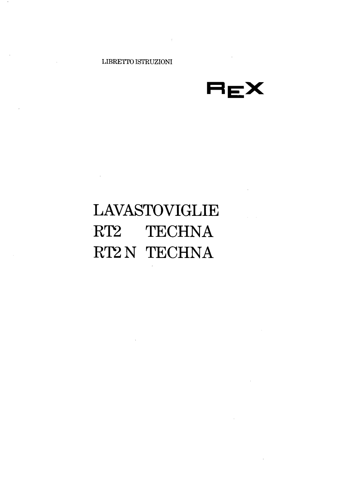 Rex RT2TECHNA User Manual