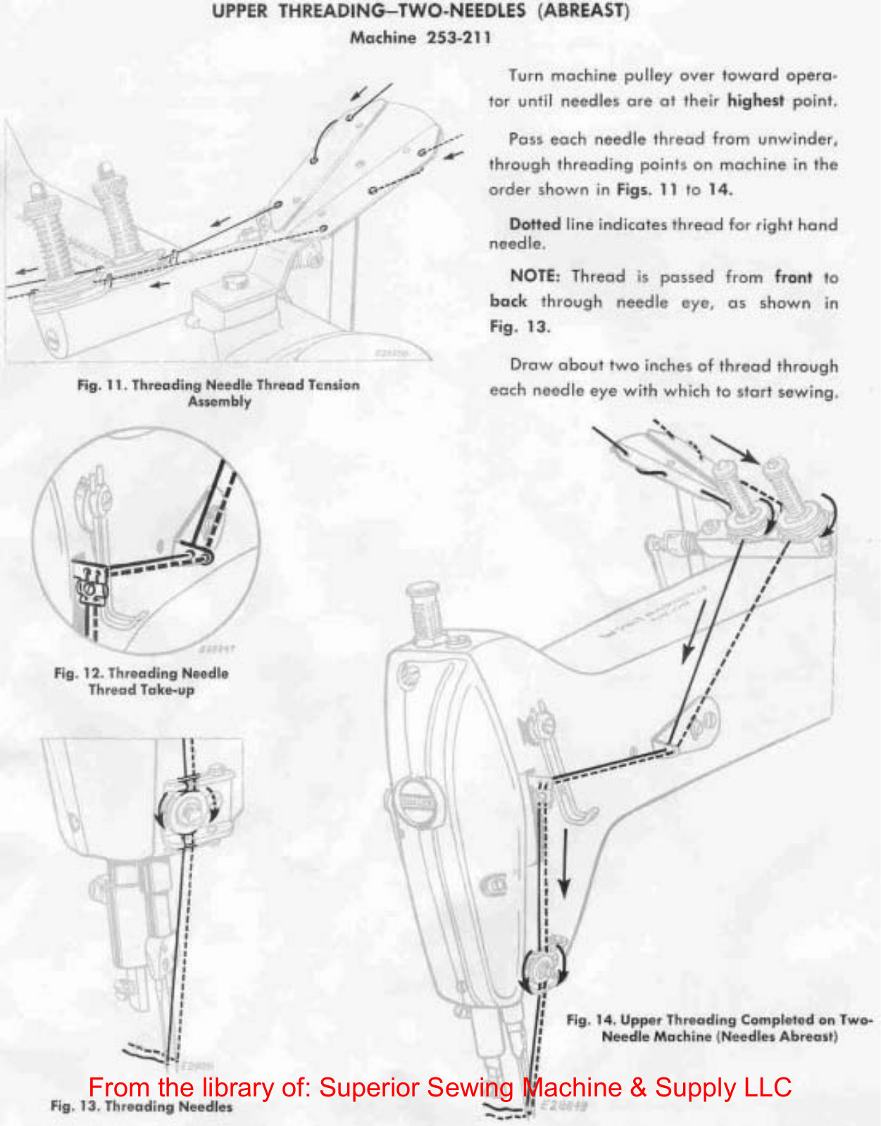 Singer 253-211 Upper Threading Diagram