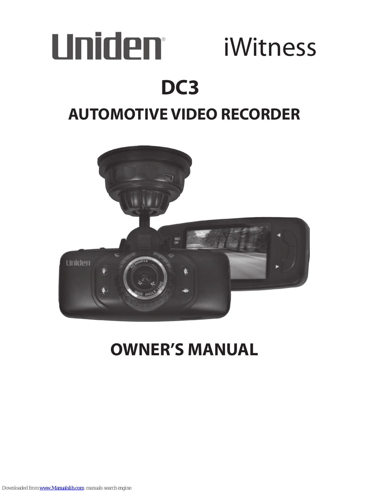 Uniden iWitness DC3 Owner's Manual