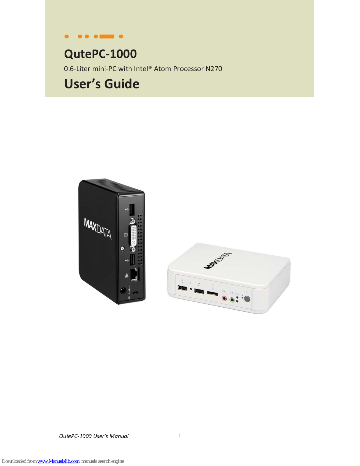 MAXDATA QutePC‐1000 User Manual