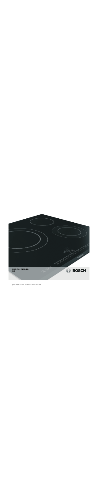 Bosch PIM611T16E/01, PIM611T16E/02 INSTALLATION GUIDE