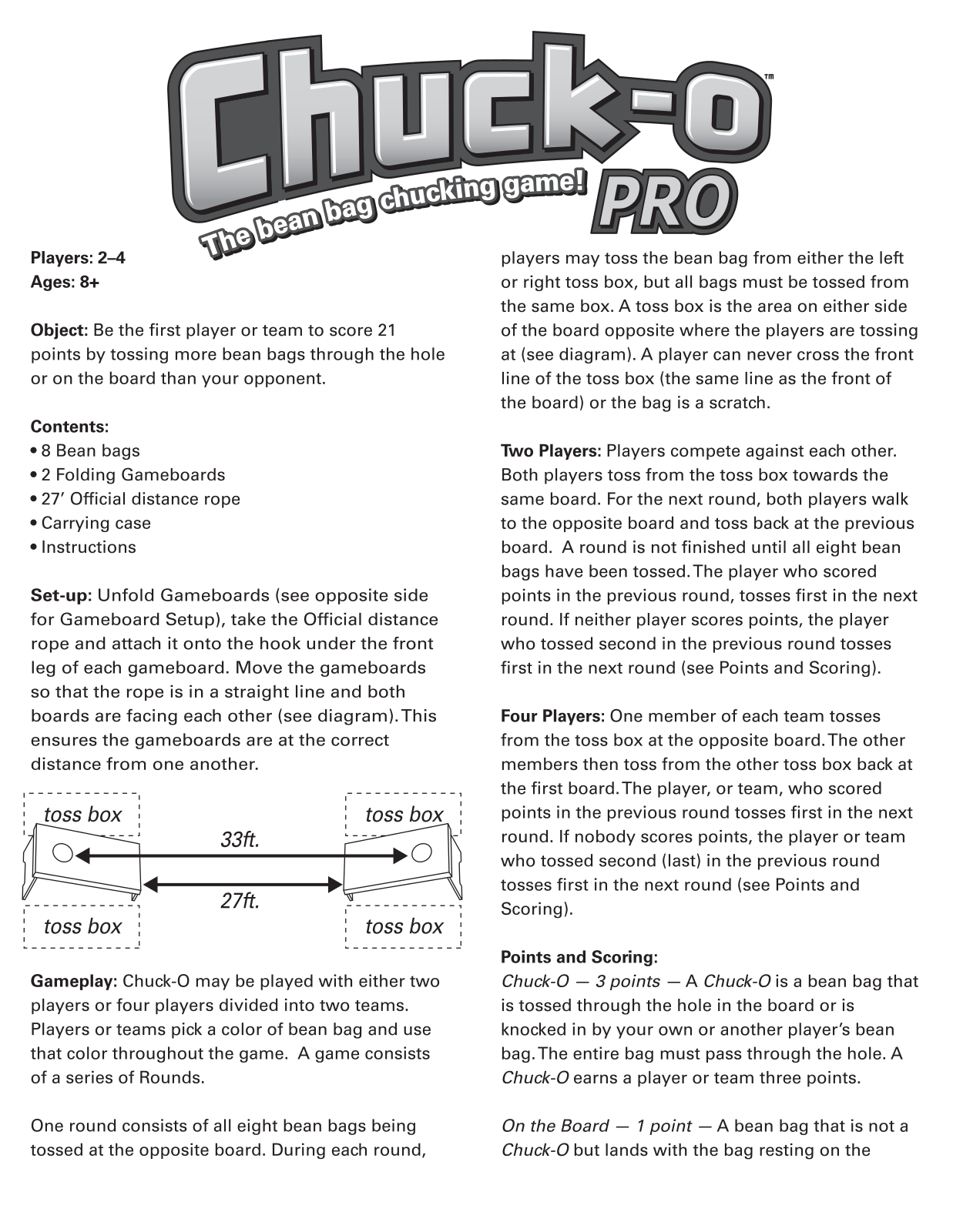 Fundex Games Chuck-O Pro User Manual