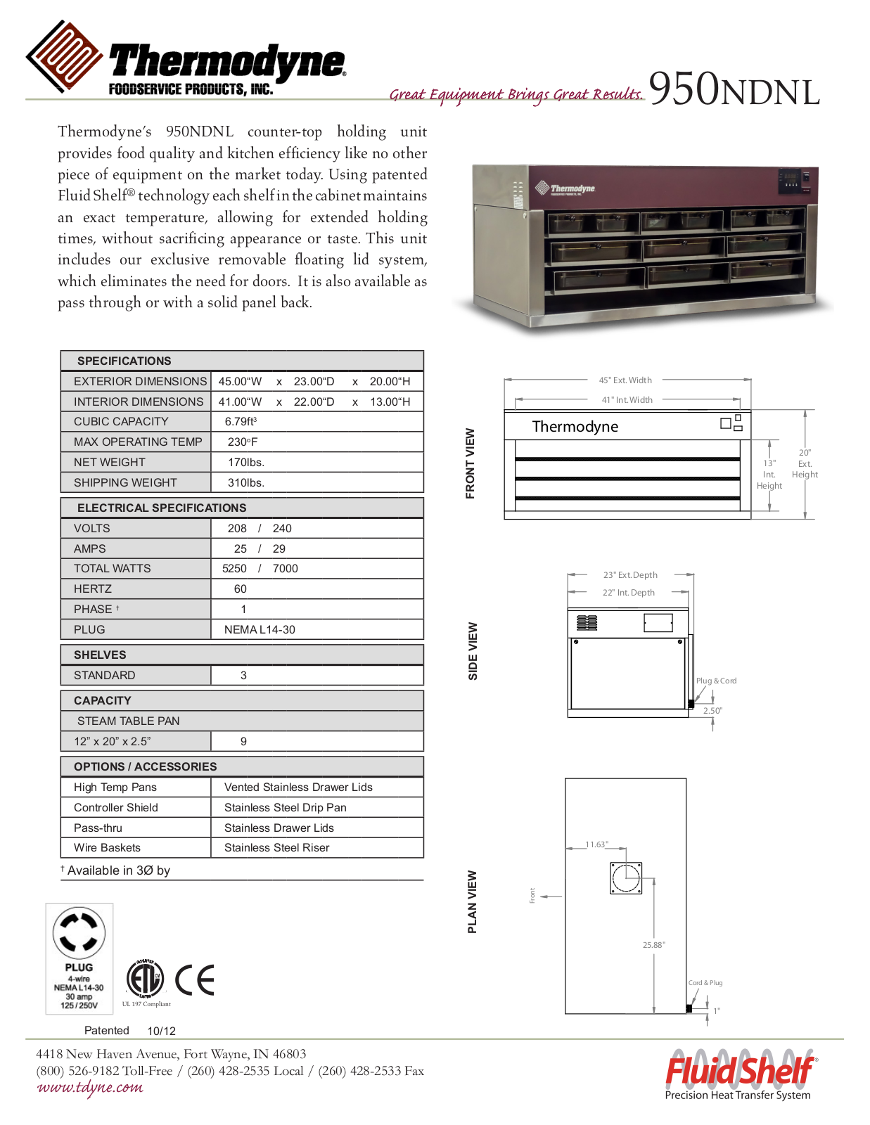 Thermodyne 950NDNL User Manual