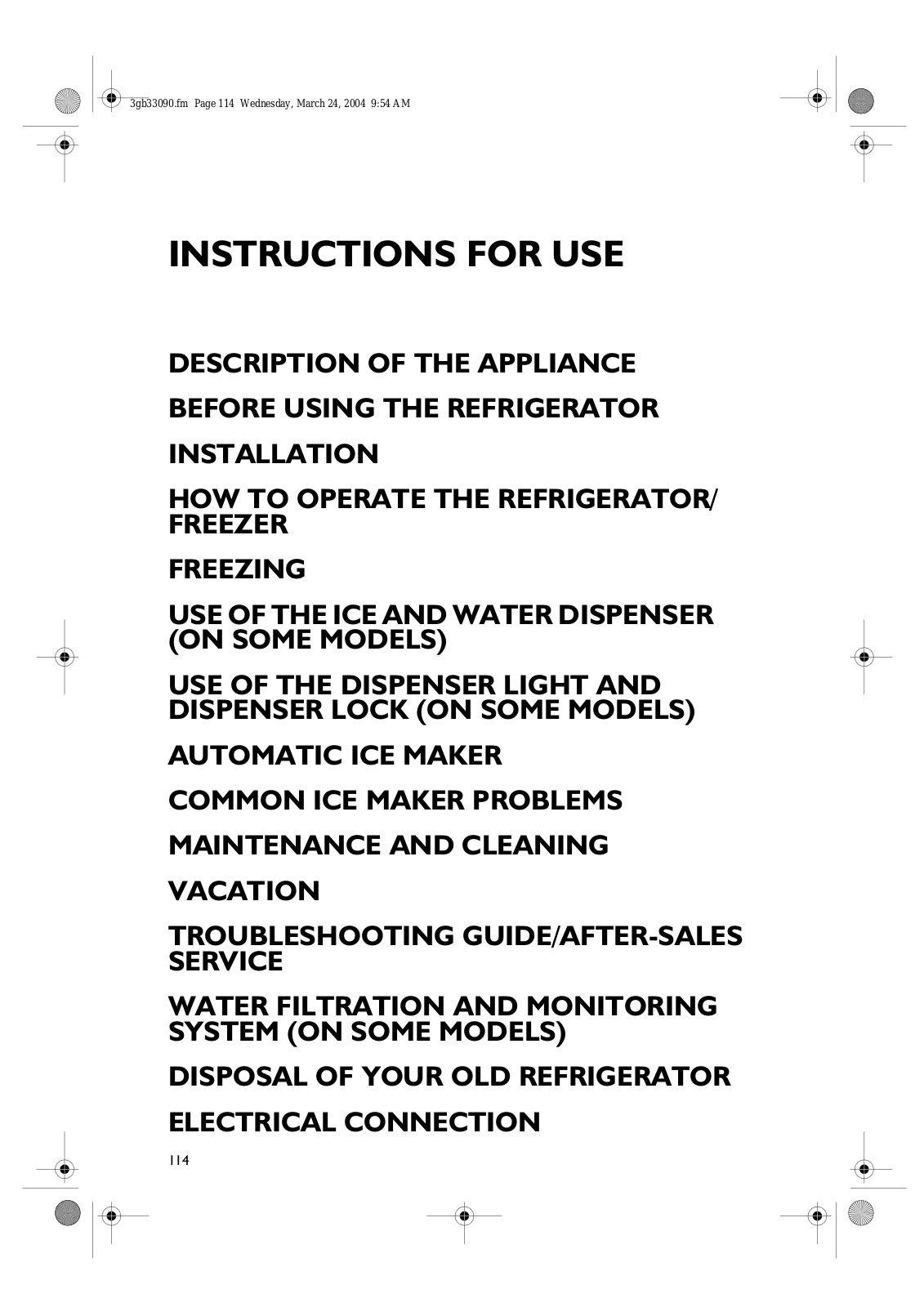 Whirlpool S25C RSS3 DF, S25C FTT3 XDF, S27DG RSS3 DF, S27DG RWW3 DF, S29DG DWW3 DF INSTALLATION