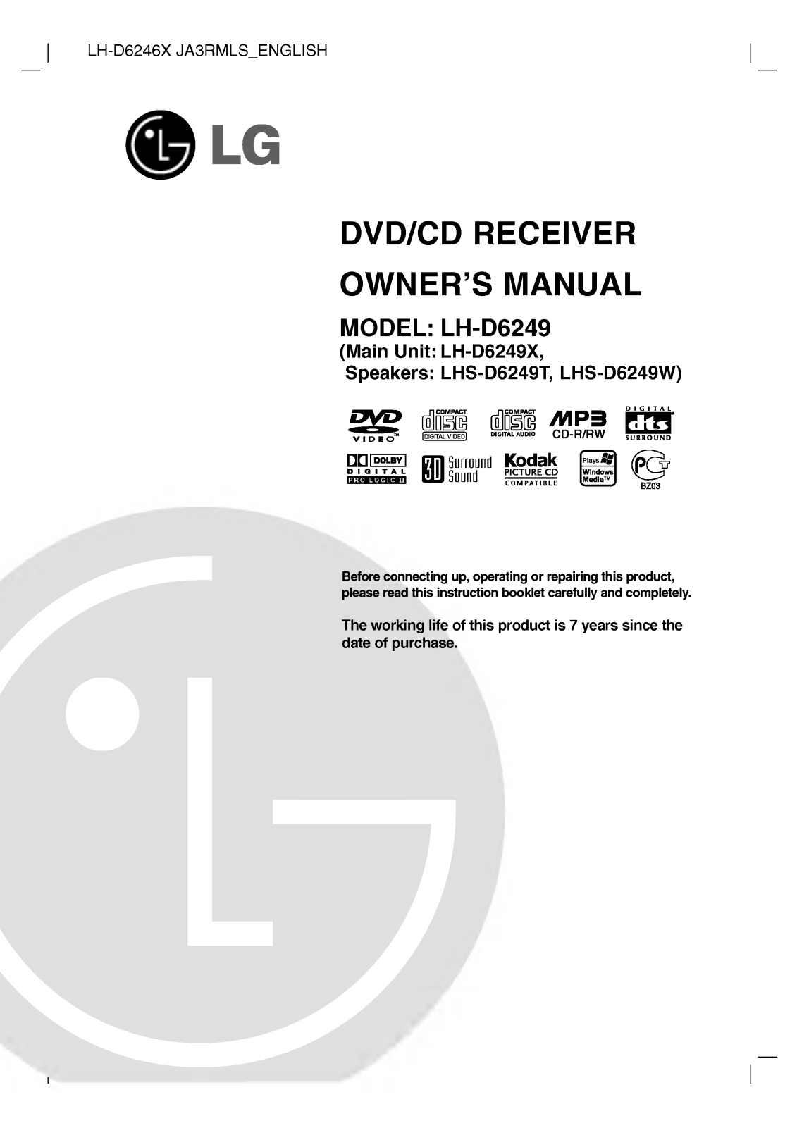 LG LH-D6246X User guide