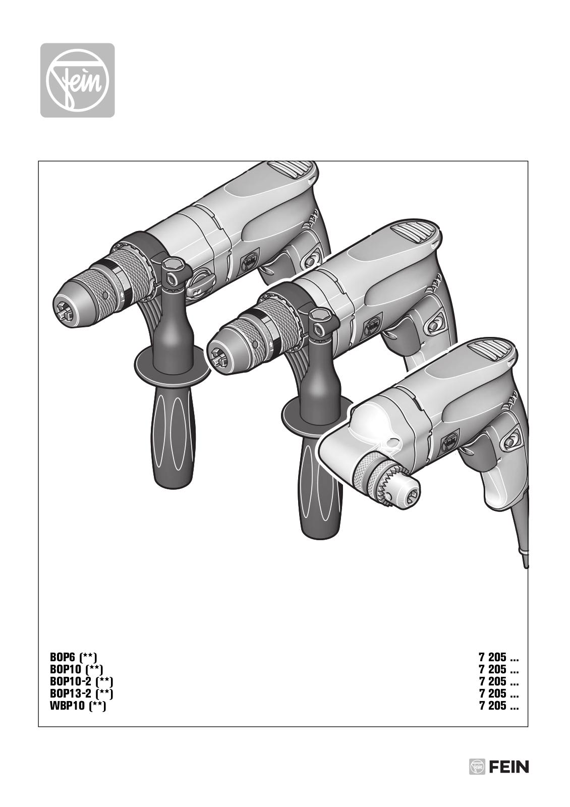 Fein BOP 13-2, BOP 10-2, BOP6, BOP 10, WBP10 User guide