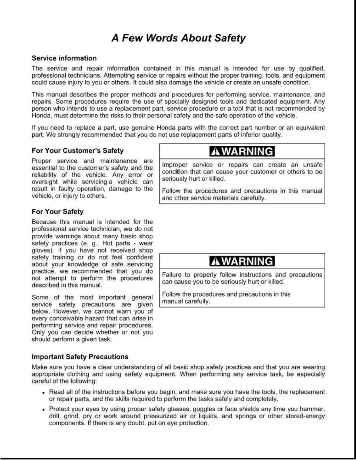 Honda CBR 600F3 1995-1998 User Manual