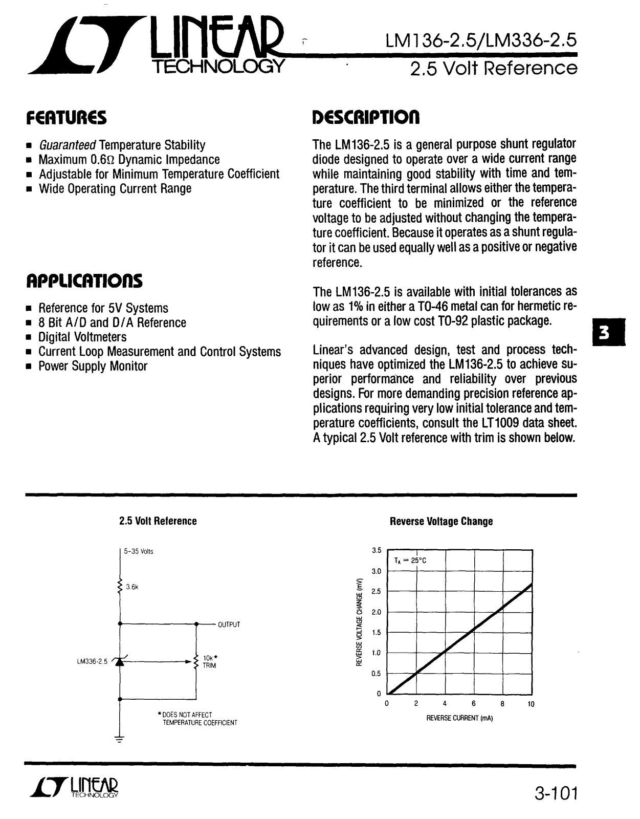 Linear Technology LM136-2.5 Datasheet