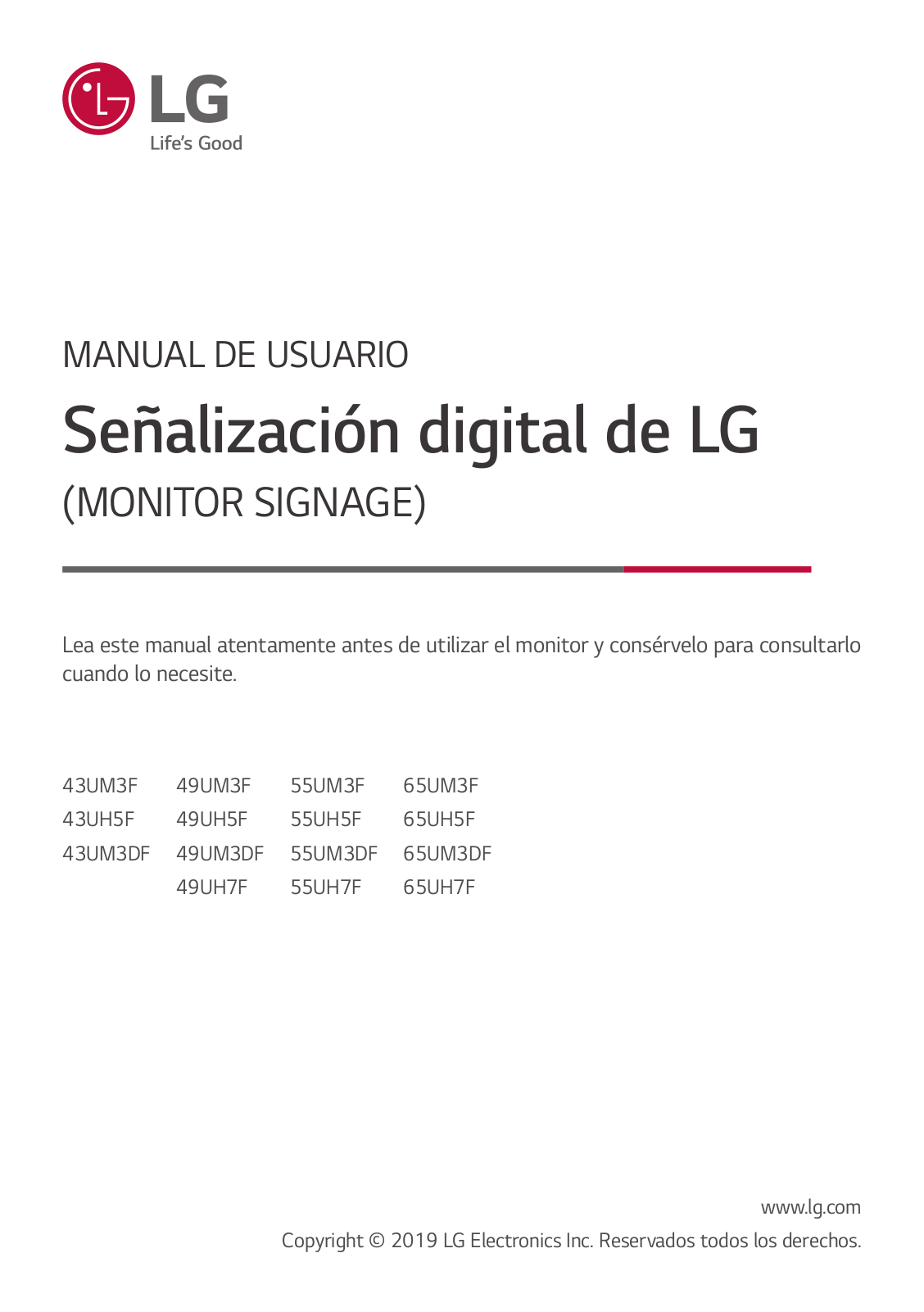 LG 49UH5F-H User Manual