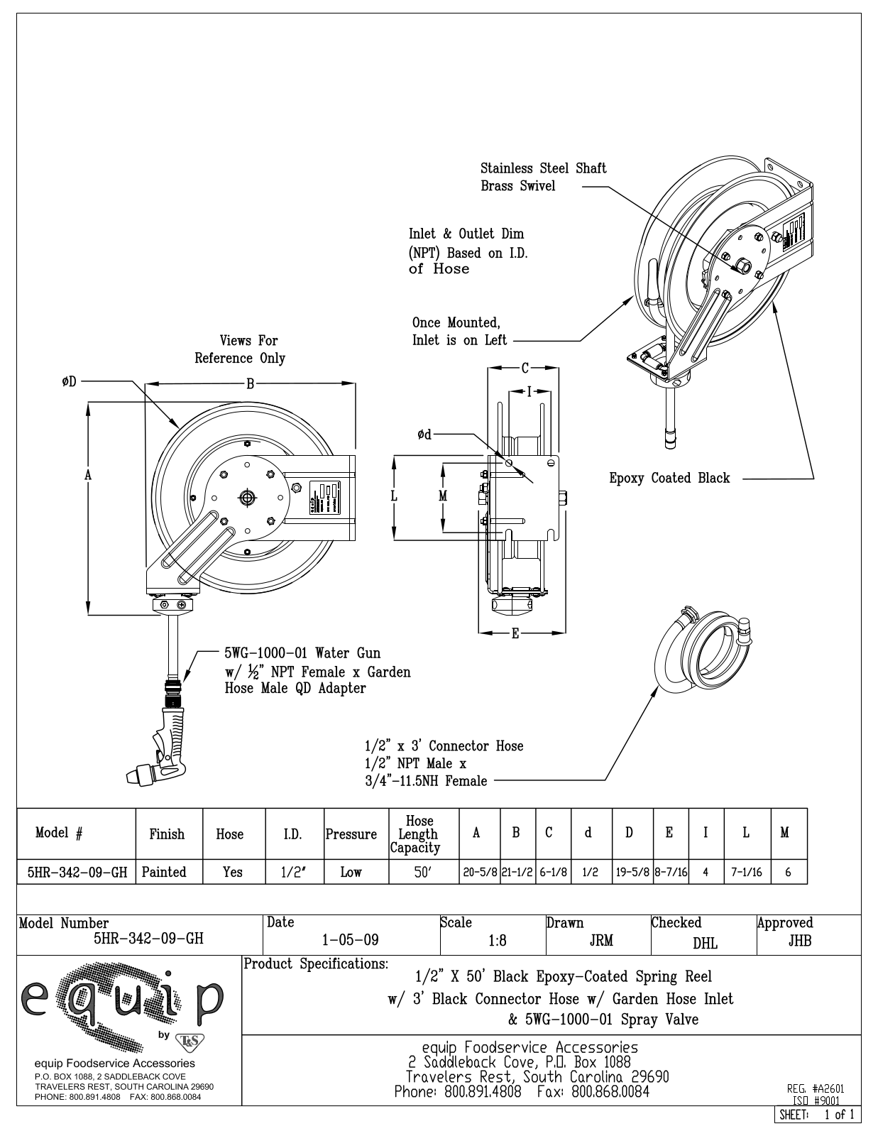 T&S Brass 5HR-342-09-GH User Manual