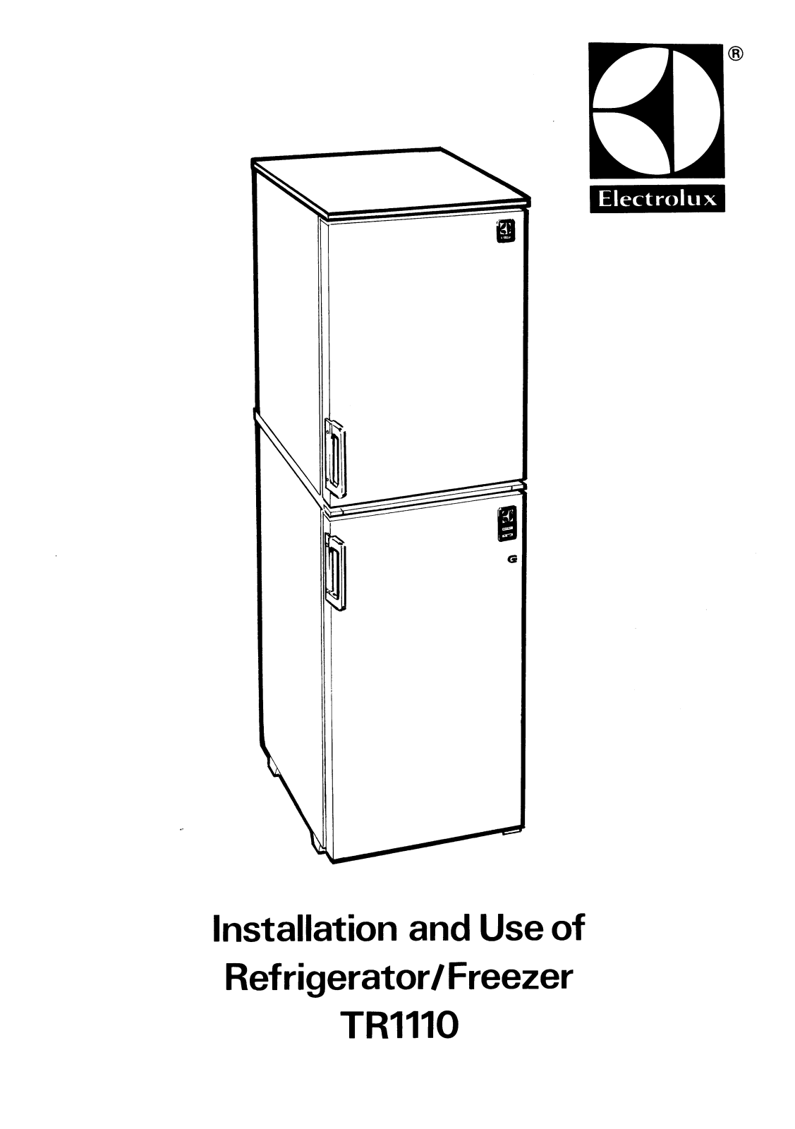 Electrolux TR1110A Instruction Manual