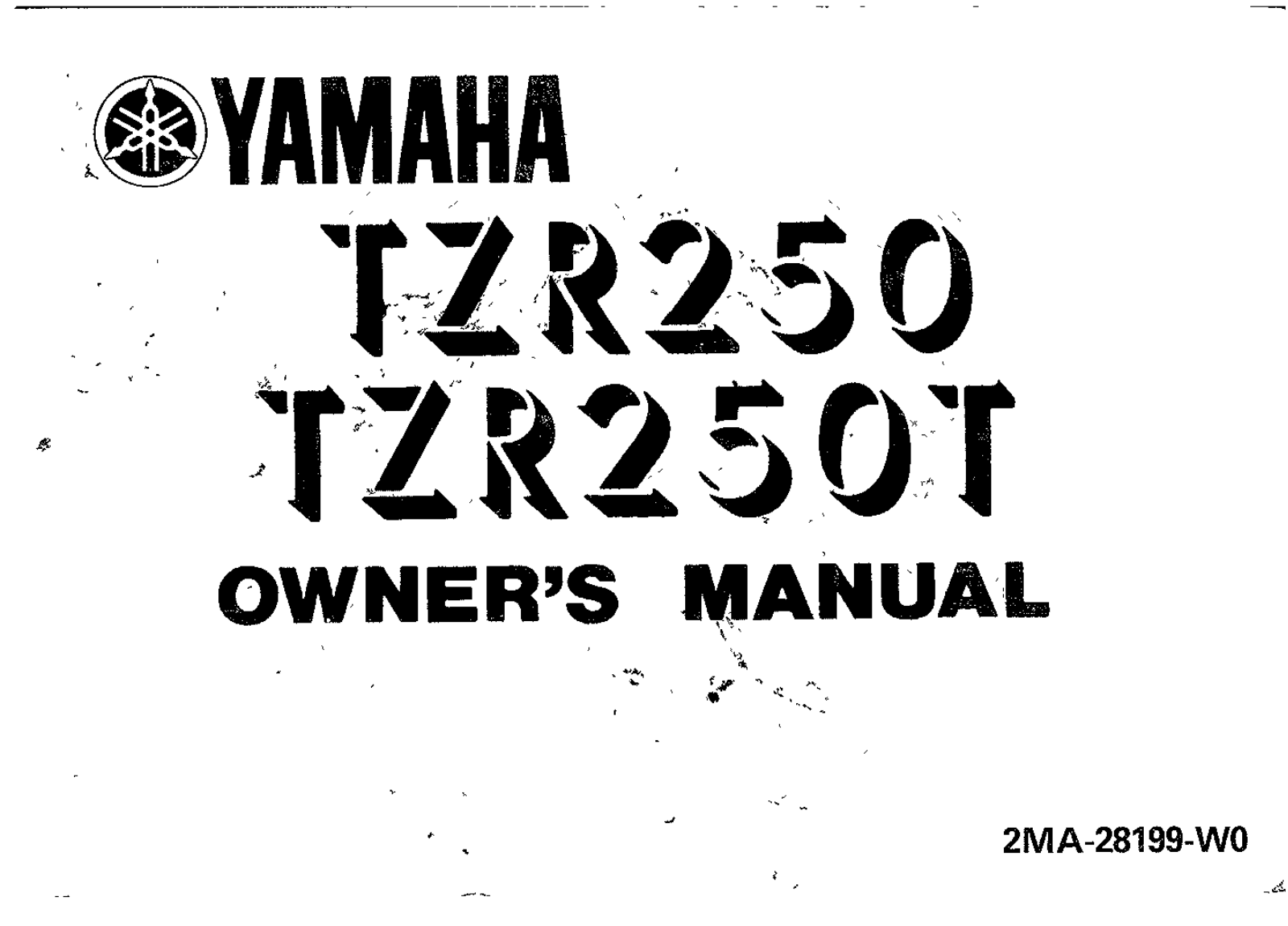 Yamaha TZR250 T 1987 Owner's manual