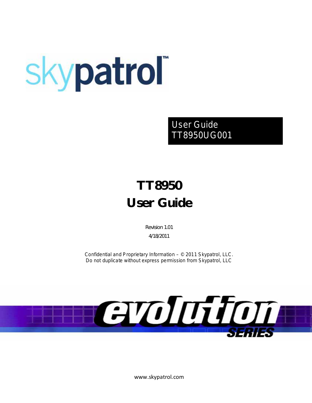 Skypatrol TT8950 User Manual