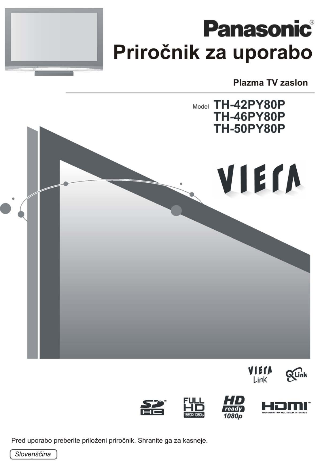 Panasonic TH-42PY80P, TH-50PY80P, TH-46PY80P User Manual