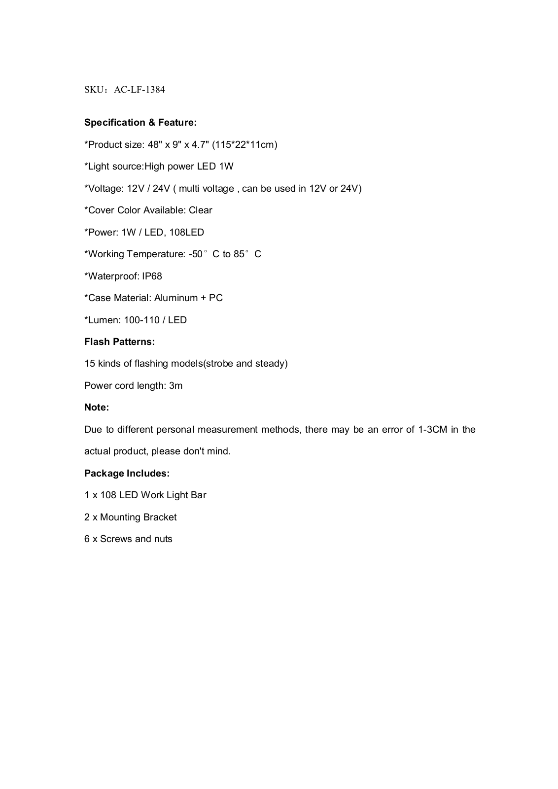 LINKING LNKI2090 Specifications - ManualMachine.com