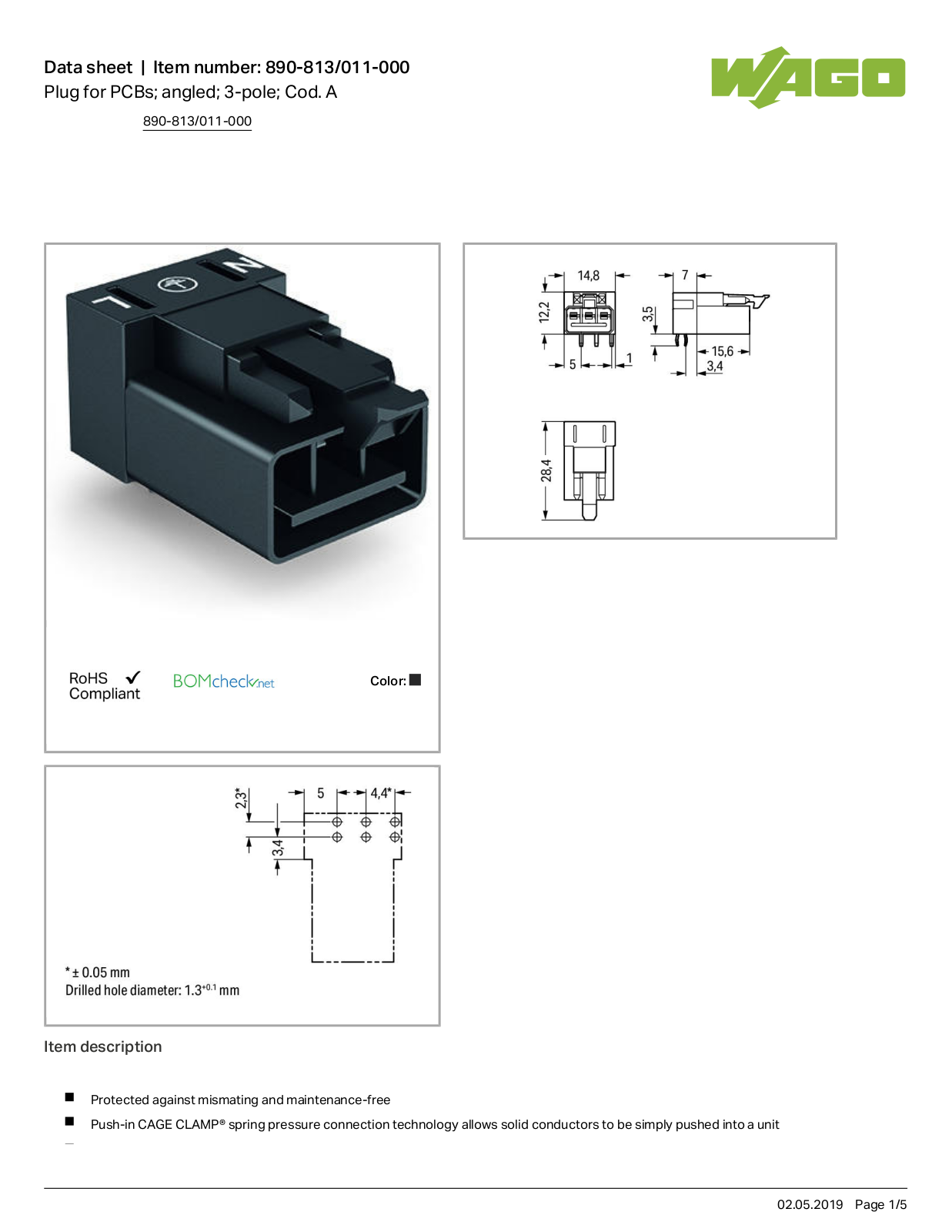 Wago 890-813/011-000 Data Sheet