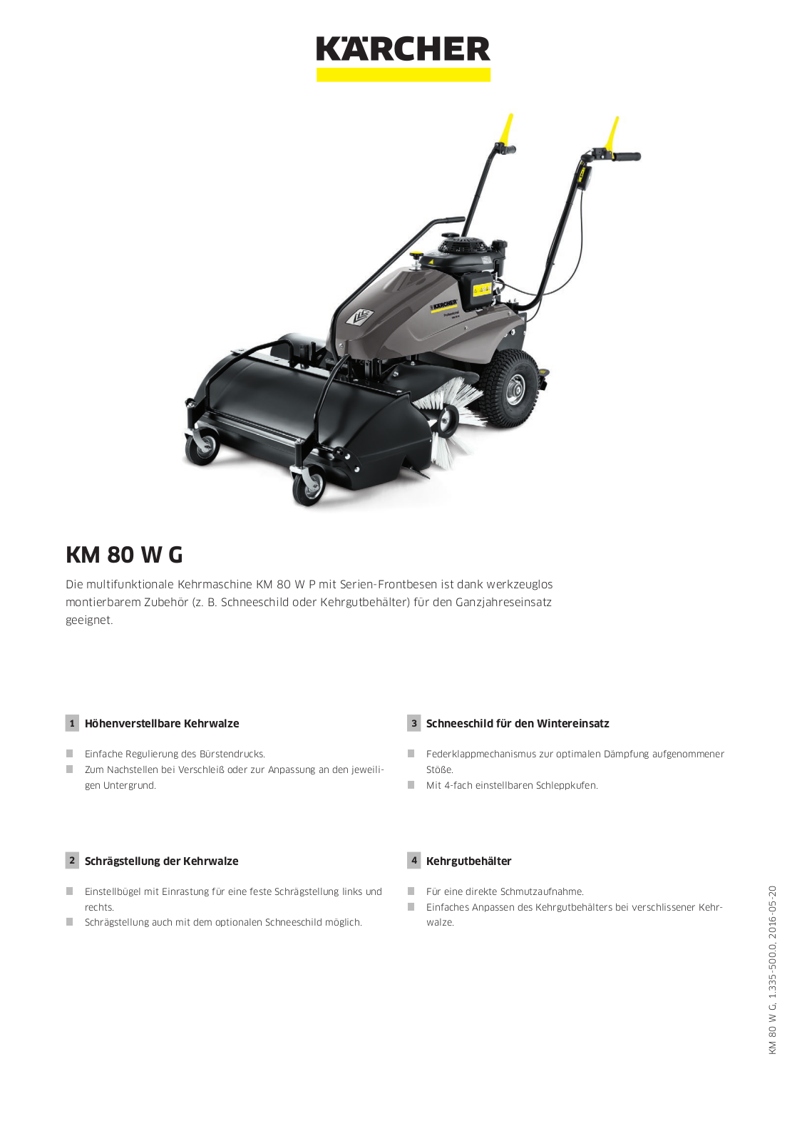 Kärcher KM 80 W G User Manual