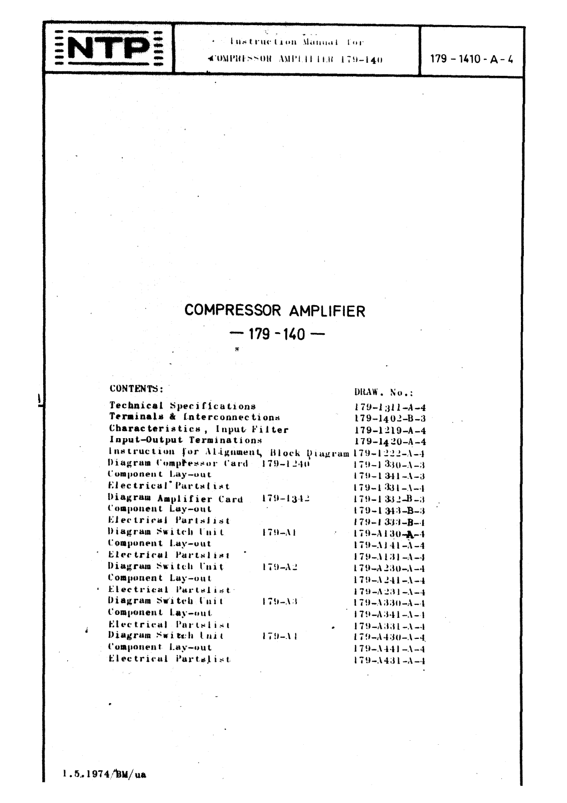 Studio SNTP-179-140 User Manual