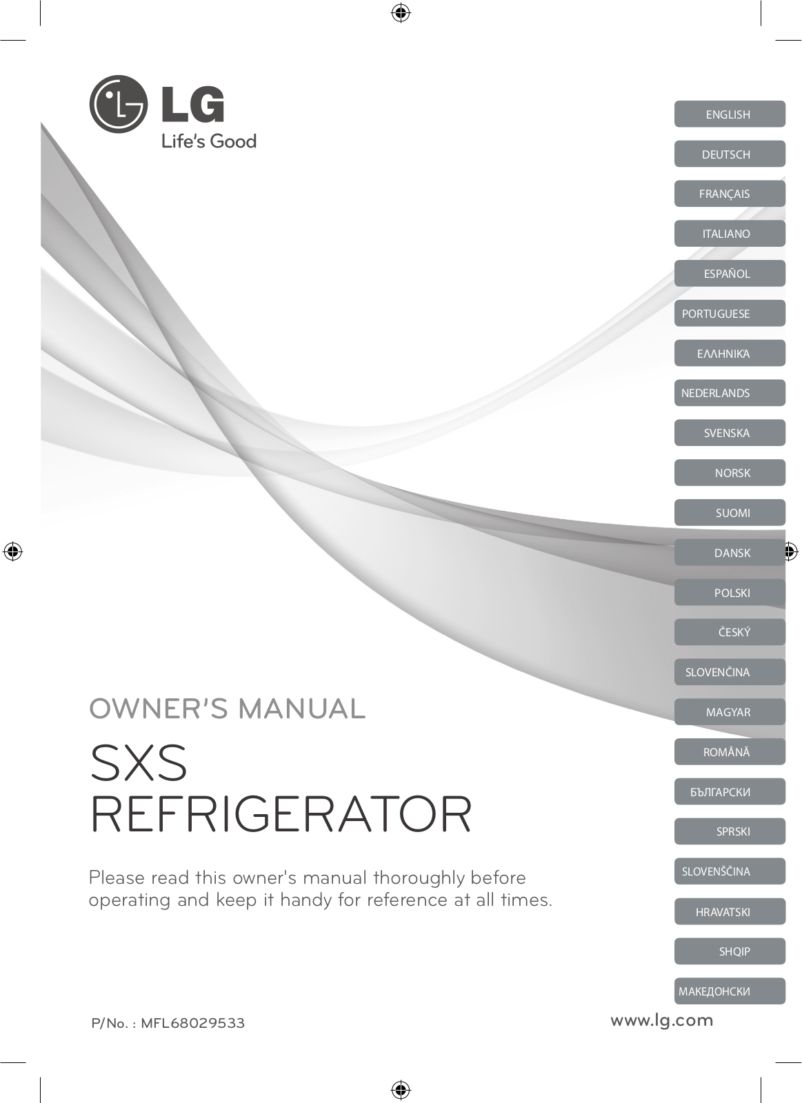 LG GSL545NSYZ, GSP545NSYZ User Manual