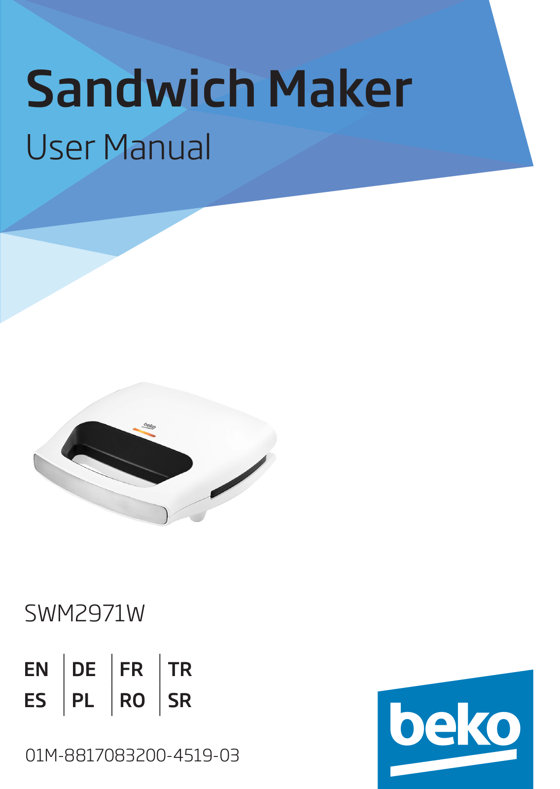 Beko SWM 2971 W User manual