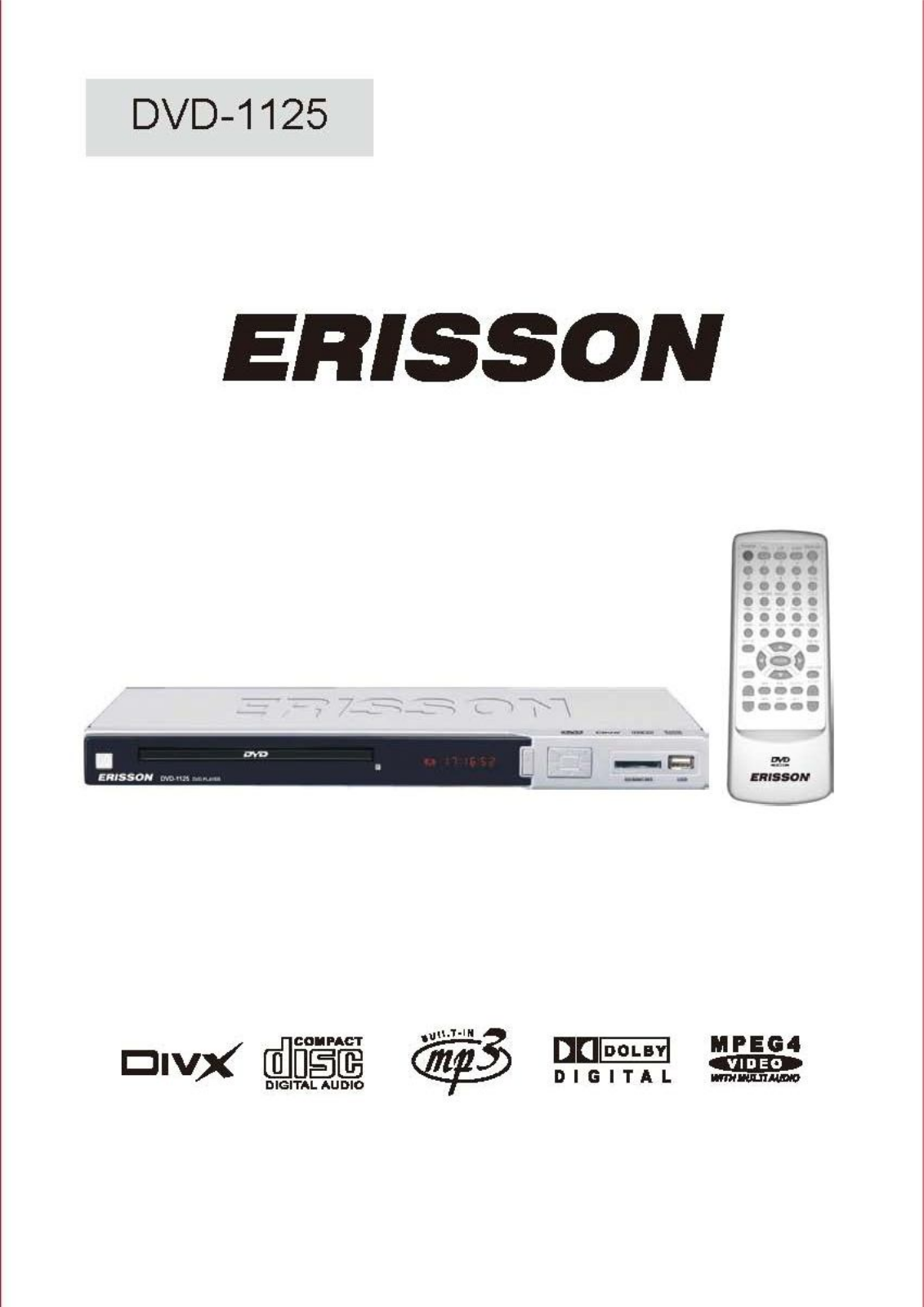 Erisson DVD-1125 User Manual