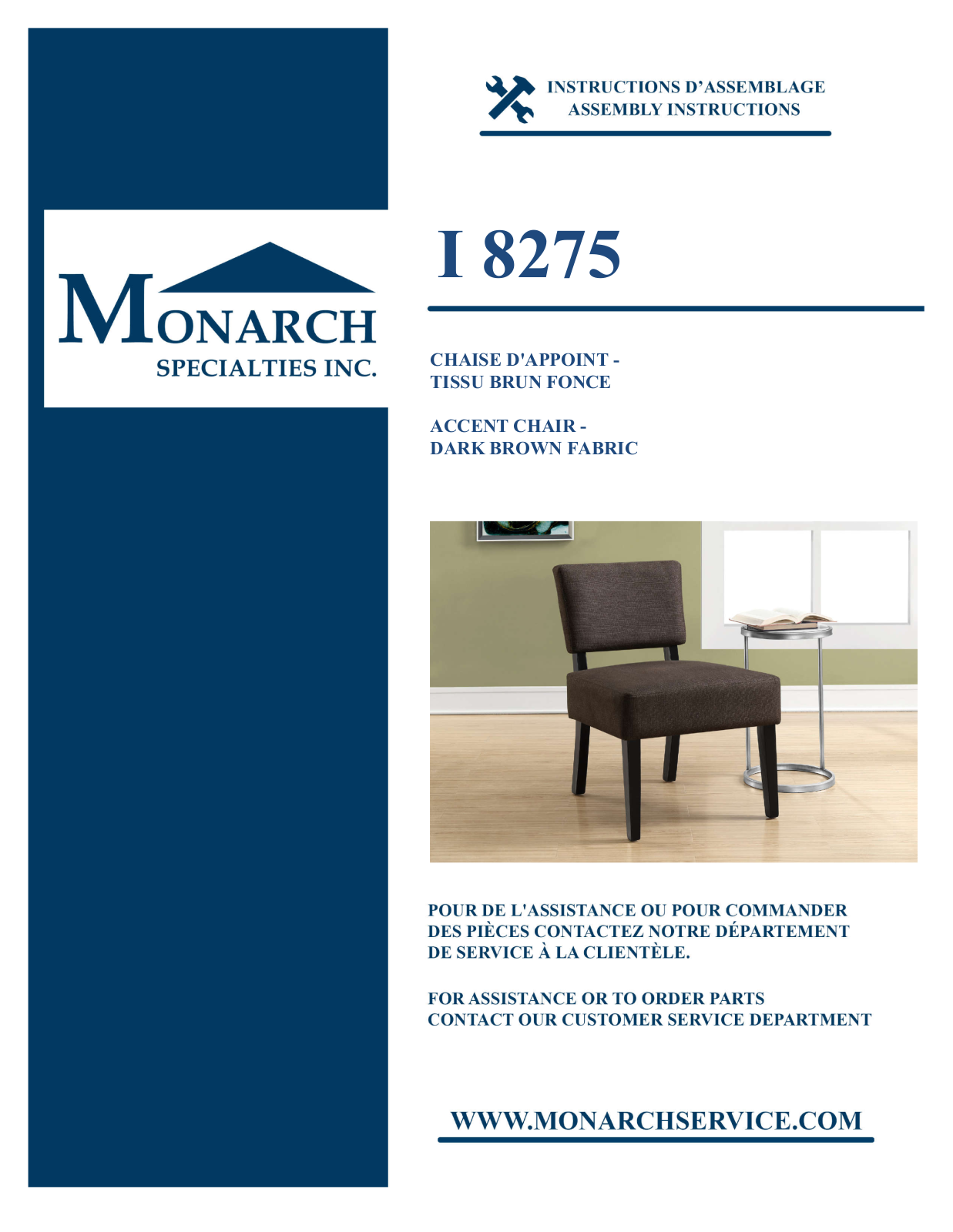 Monarch I8275 Assembly Guide - ManualMachine.com