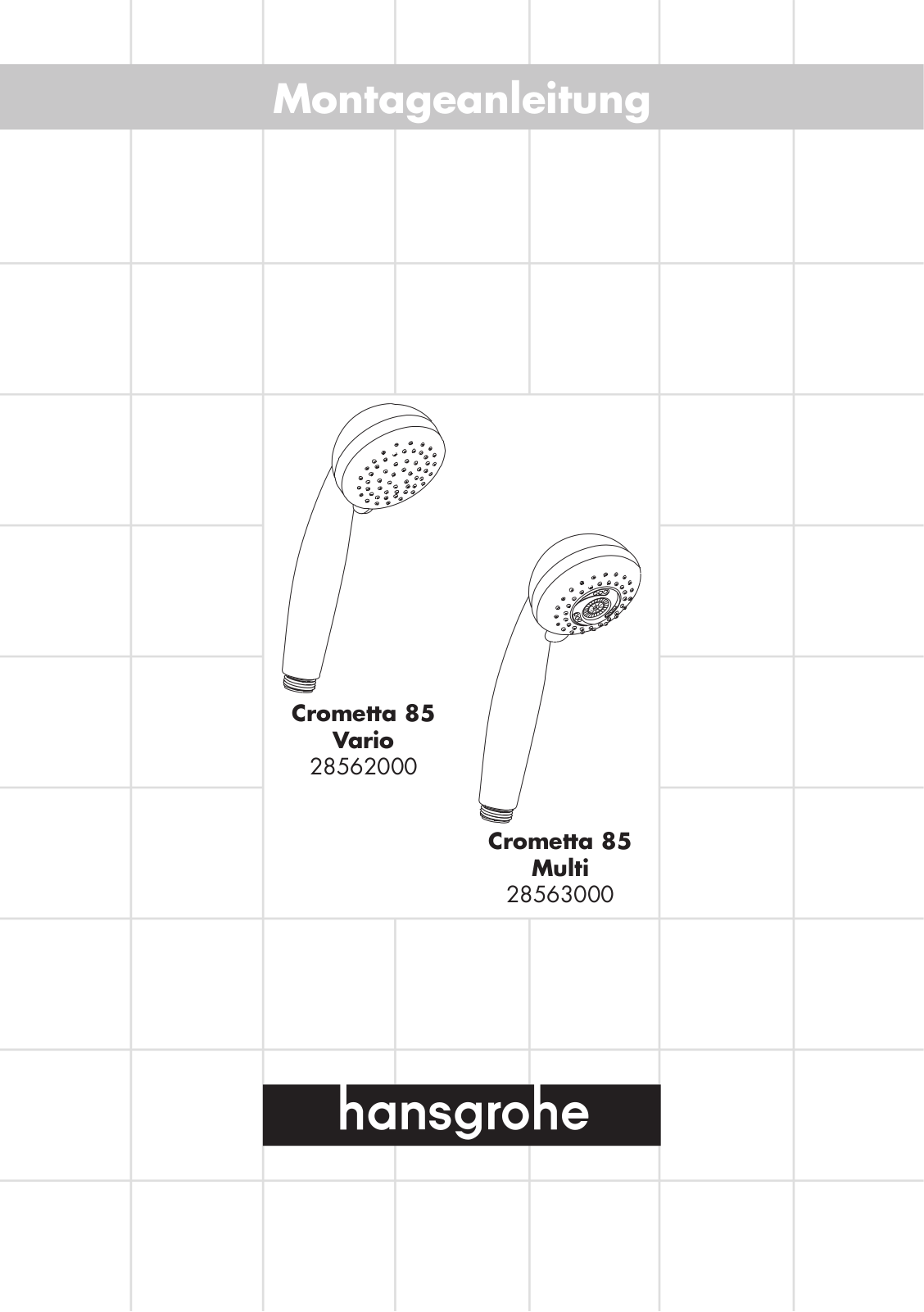 Hansgrohe 28562000 User Manual