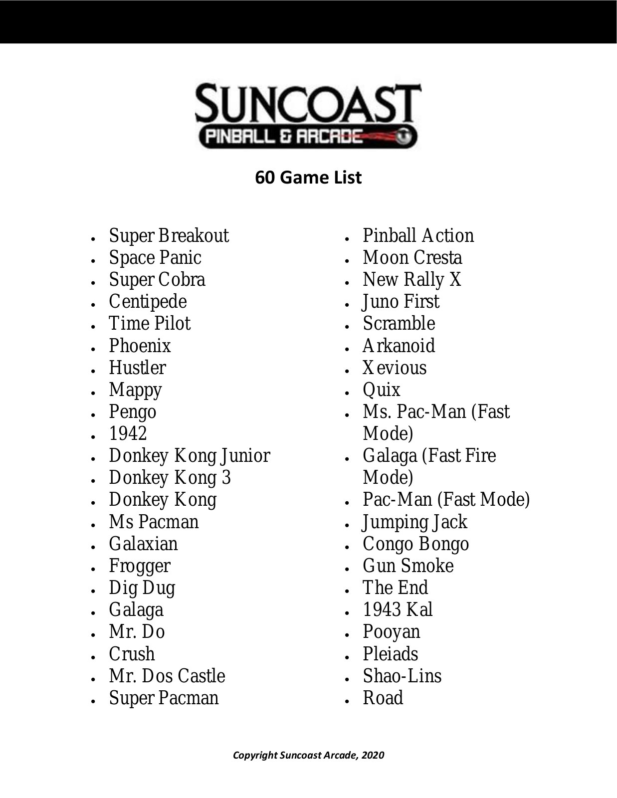 Suncoast Arcade DAFX1021 Other - ManualMachine.com