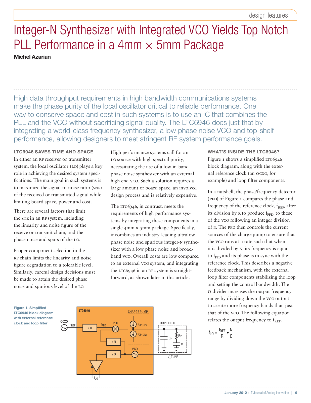 LINEAR TECHNOLOGY LTC6946 Technical data