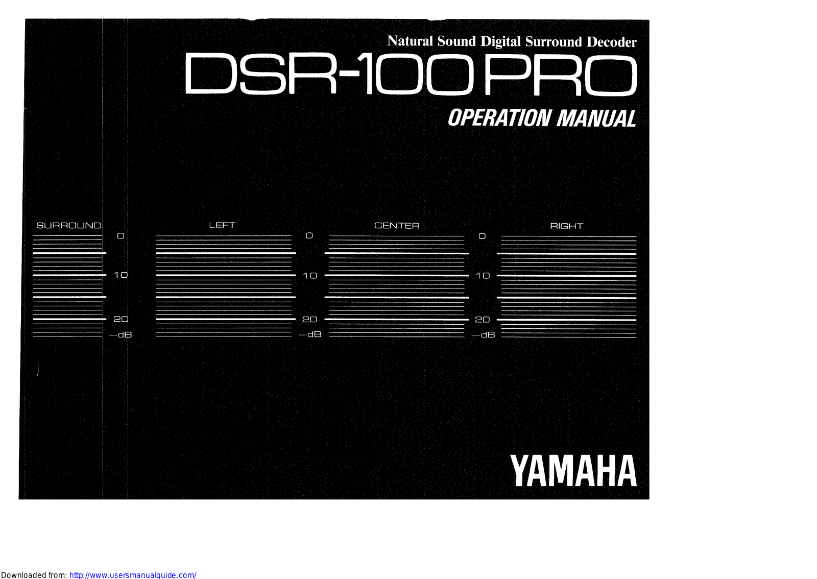 Yamaha Audio DSR-100PRO User Manual