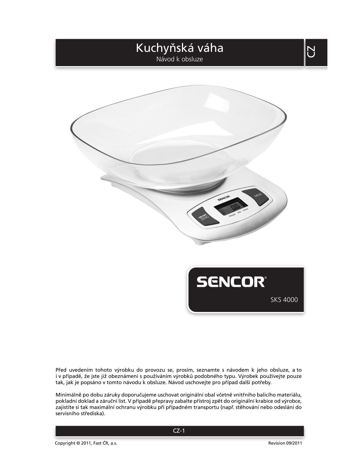 Sencor SKS 4000 User Manual