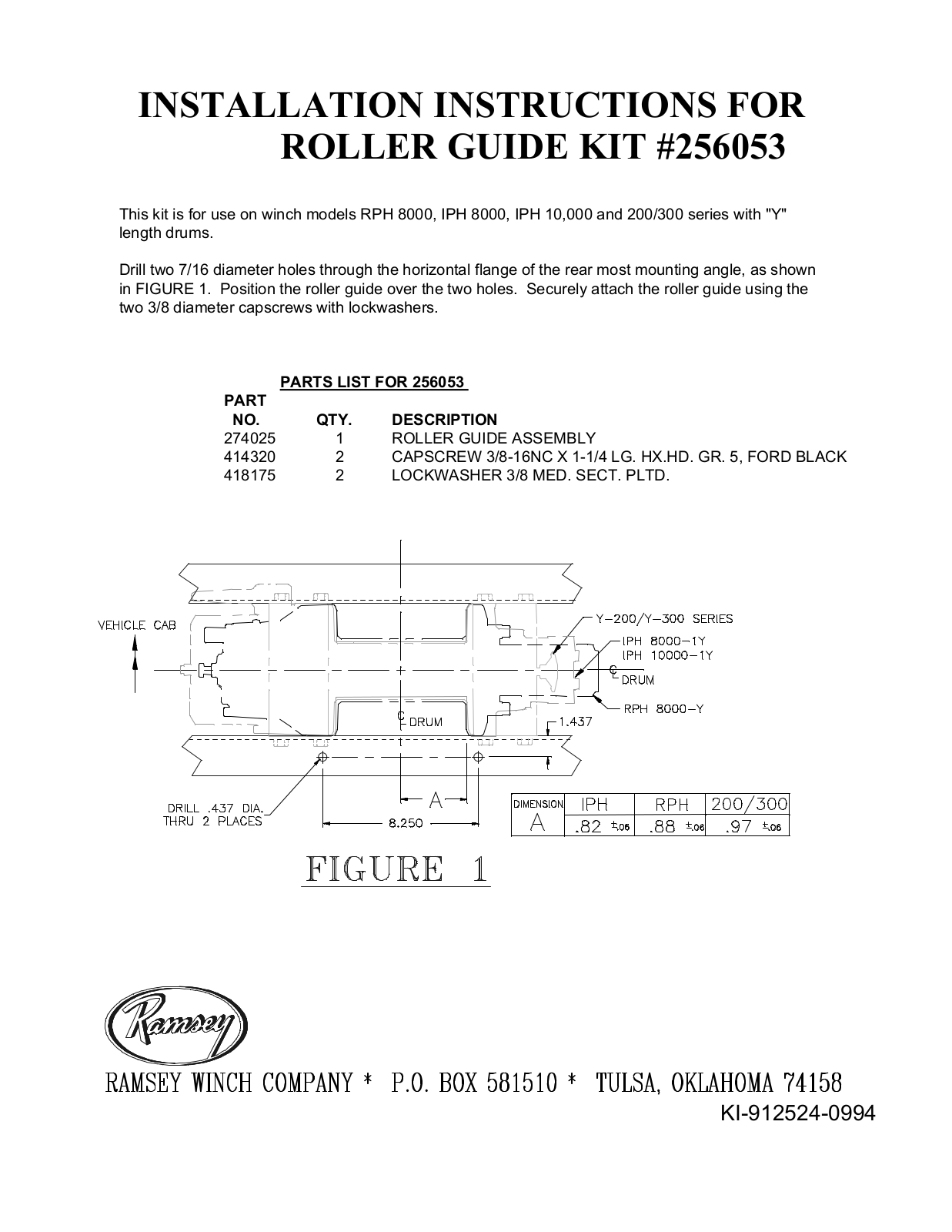 Ramsey 256053 User Manual