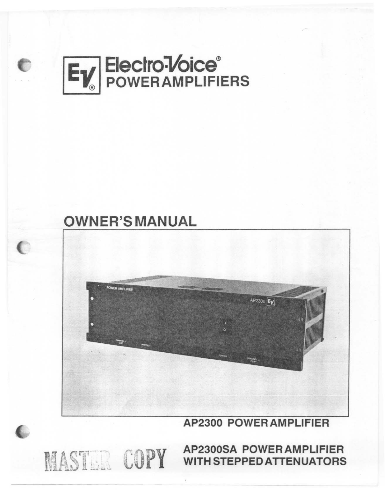 Electro-Voice AP-2300 Owners manual