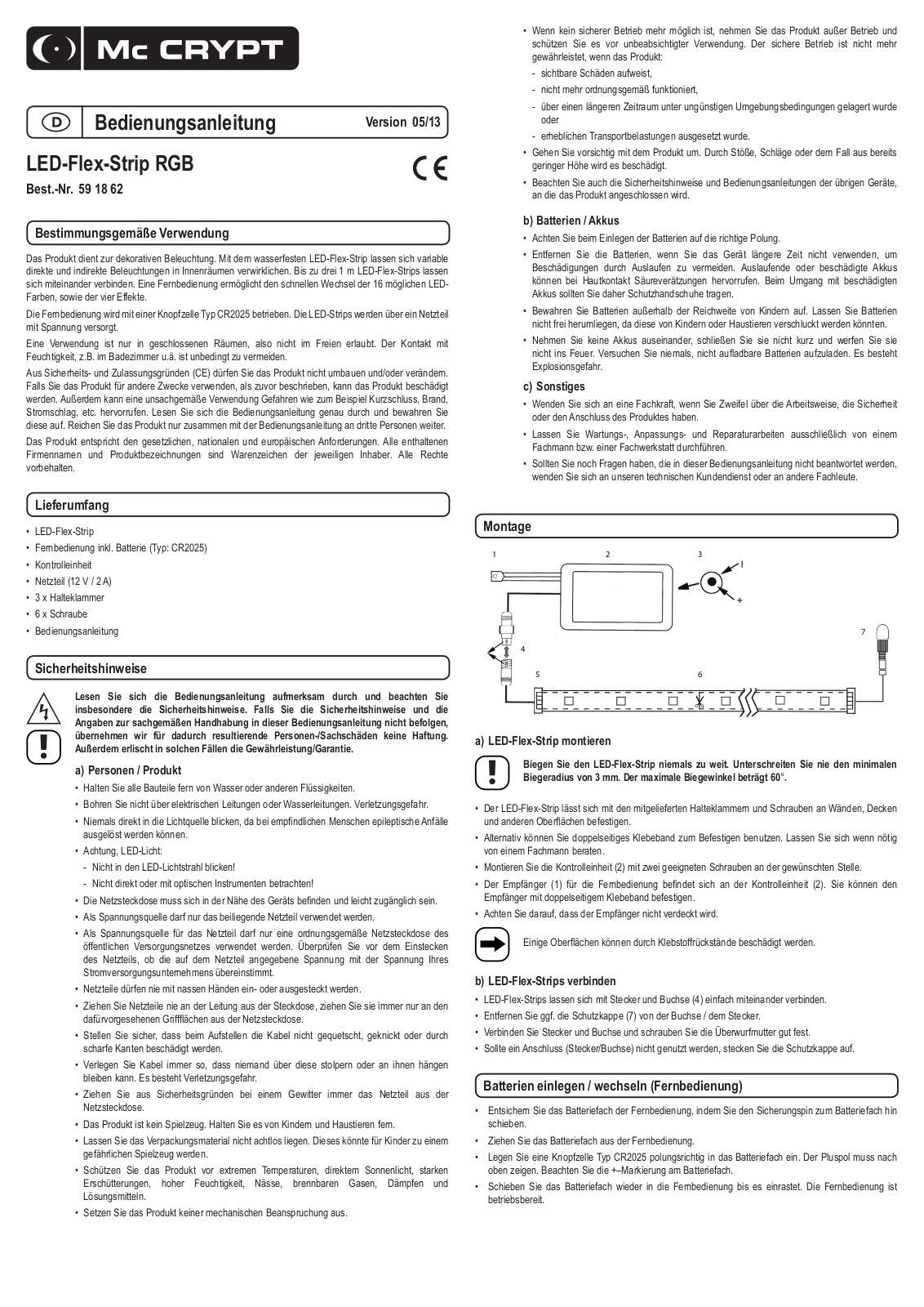 Mc Crypt 591862 Operation Manual