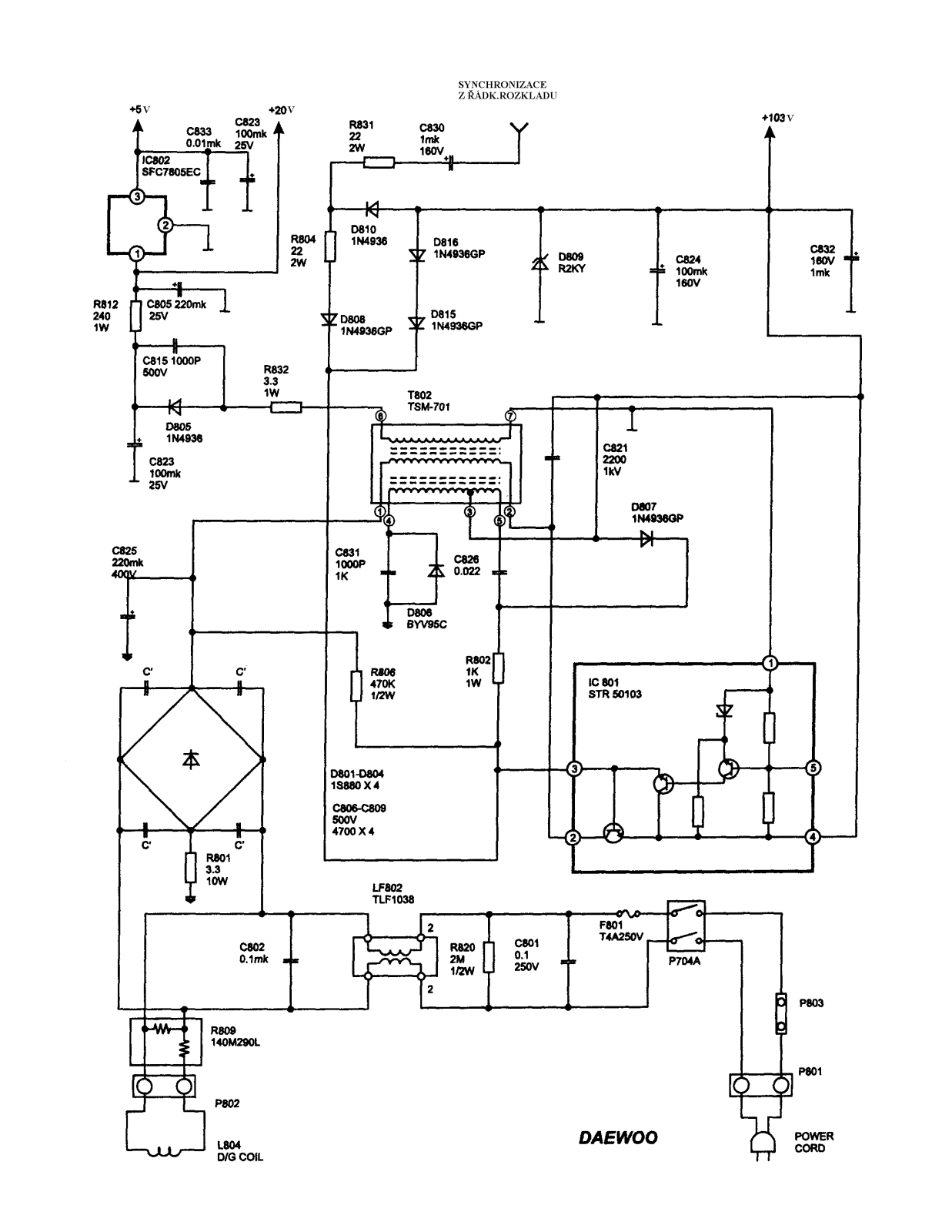 DAEWOO DTK2018VM Diagram