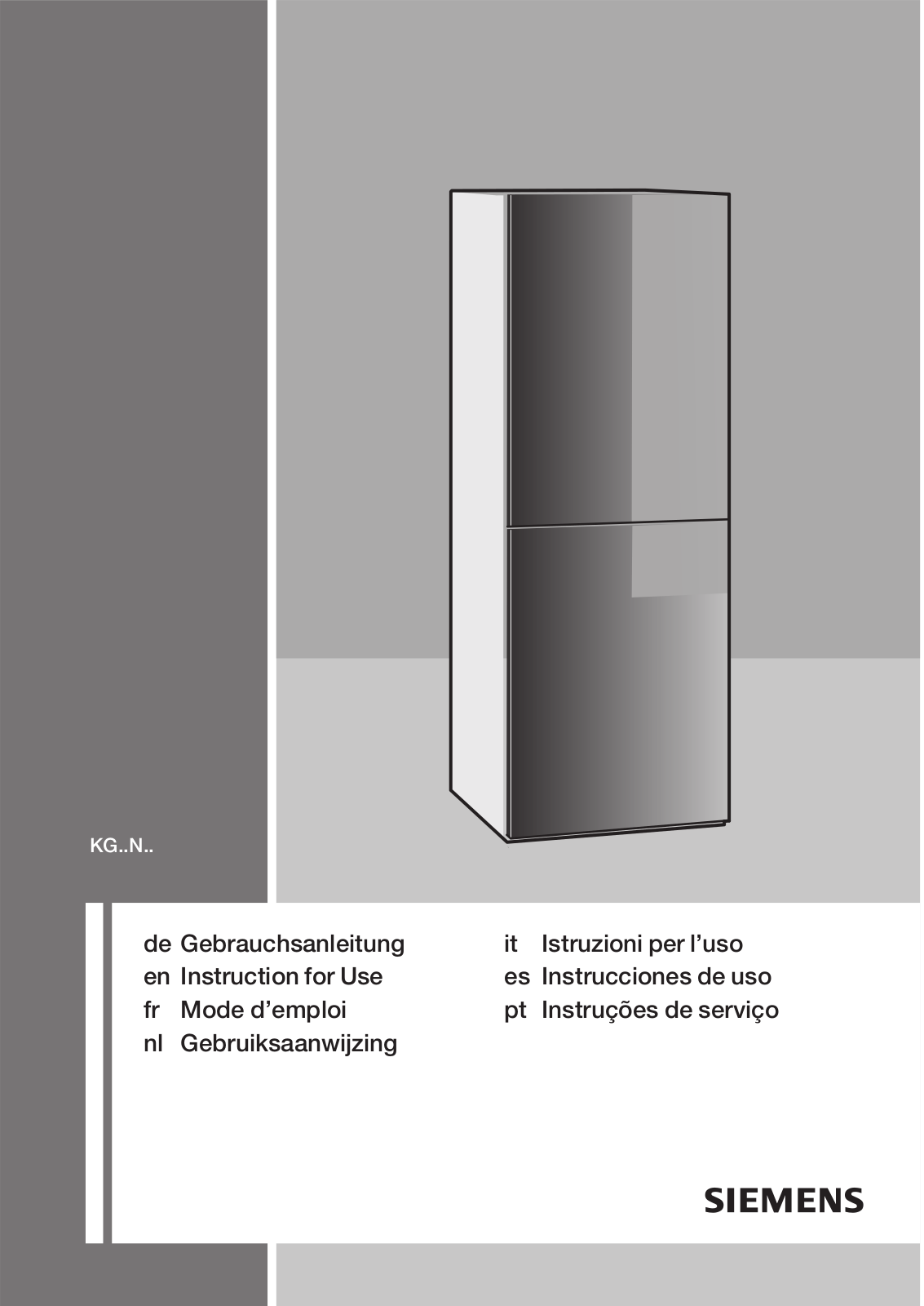 SIEMENS KG36NSW30, KG36NVW20, KG36NVW21, KG36NVW35, KG36VXI30S User Manual