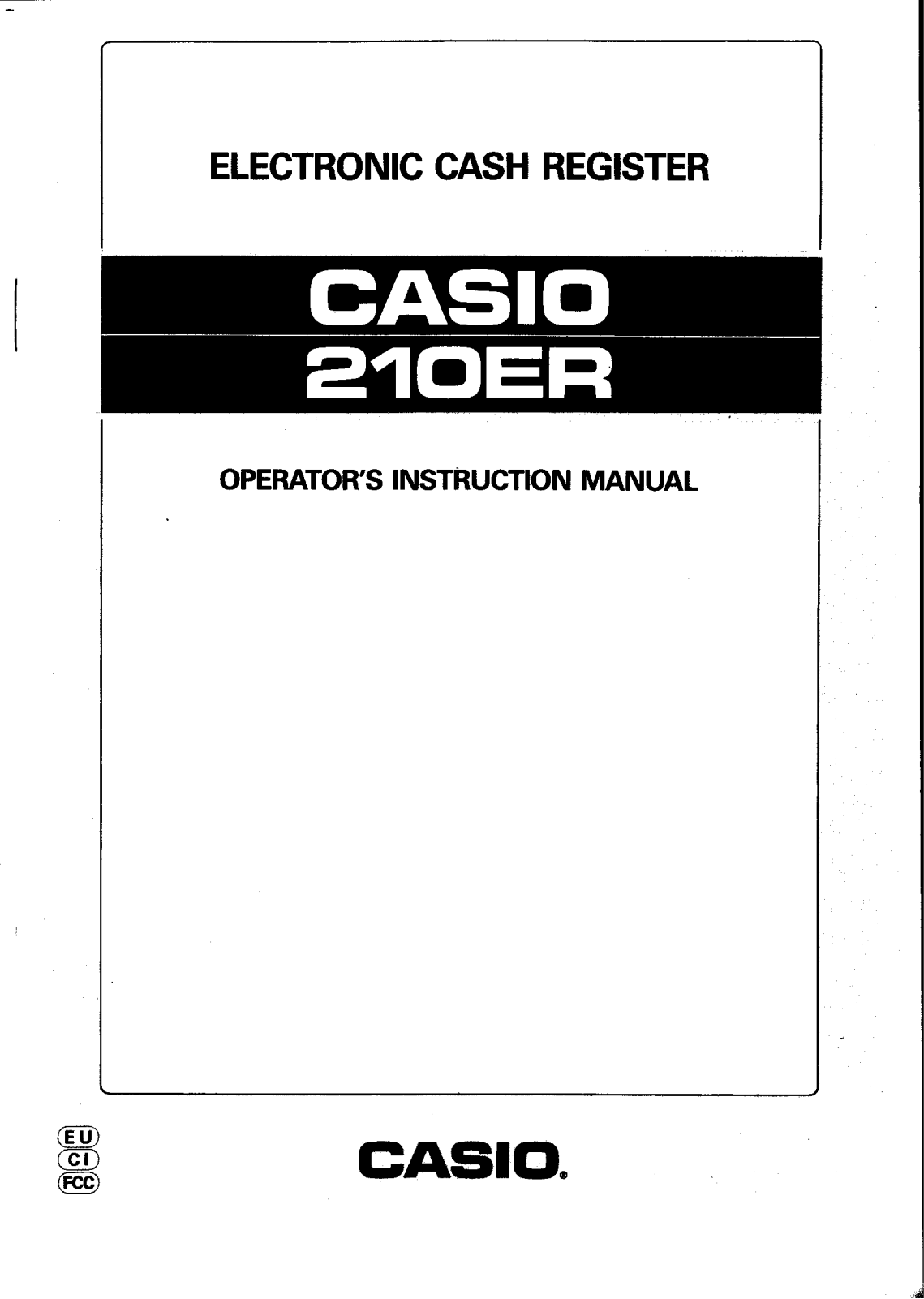 Casio 210ER Owner's Manual