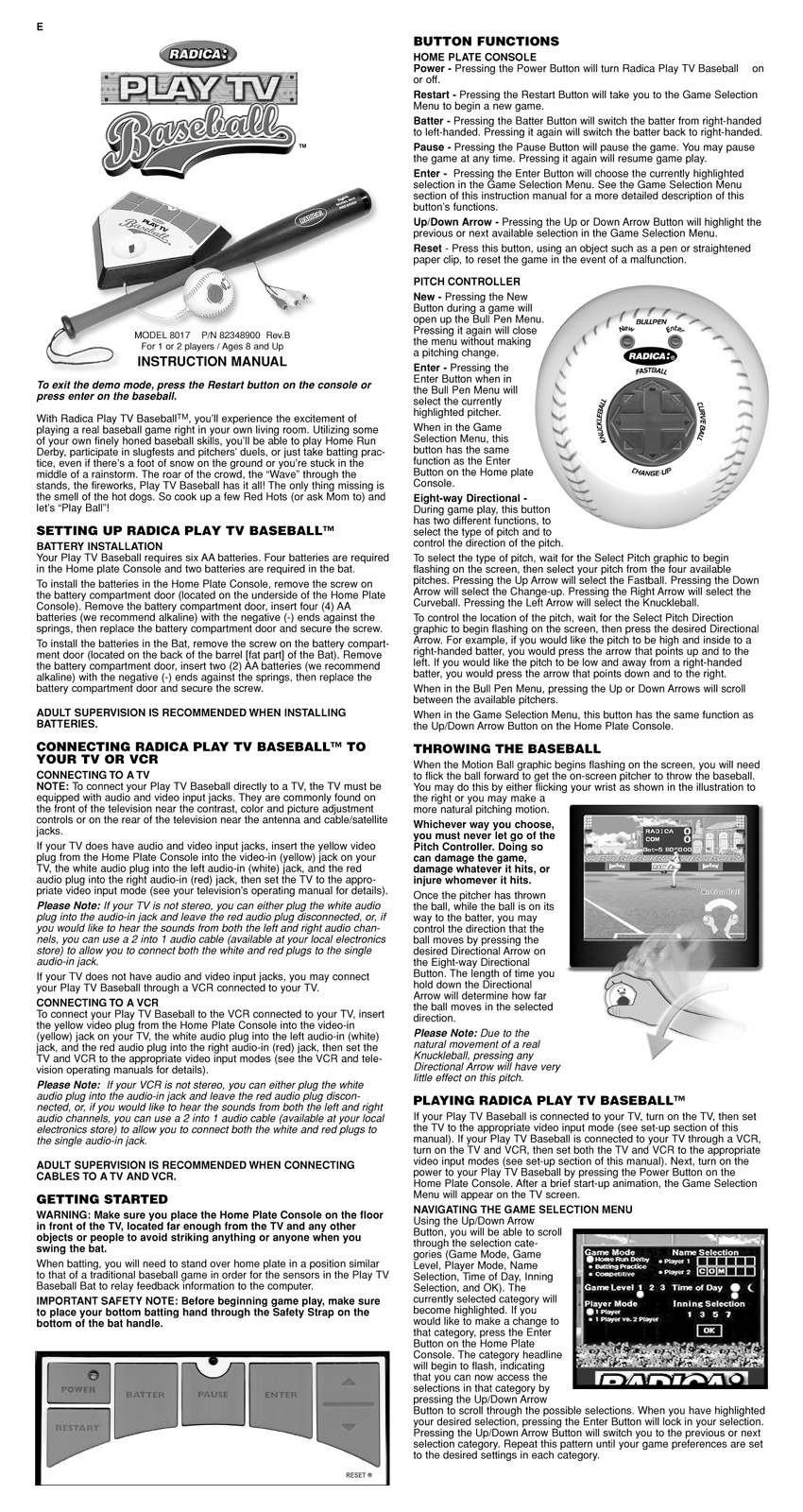 Fisher-Price I0017 Instruction Sheet