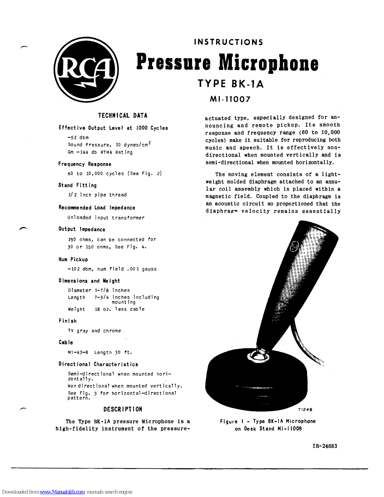 RCA MI-11007 Instructions Manual