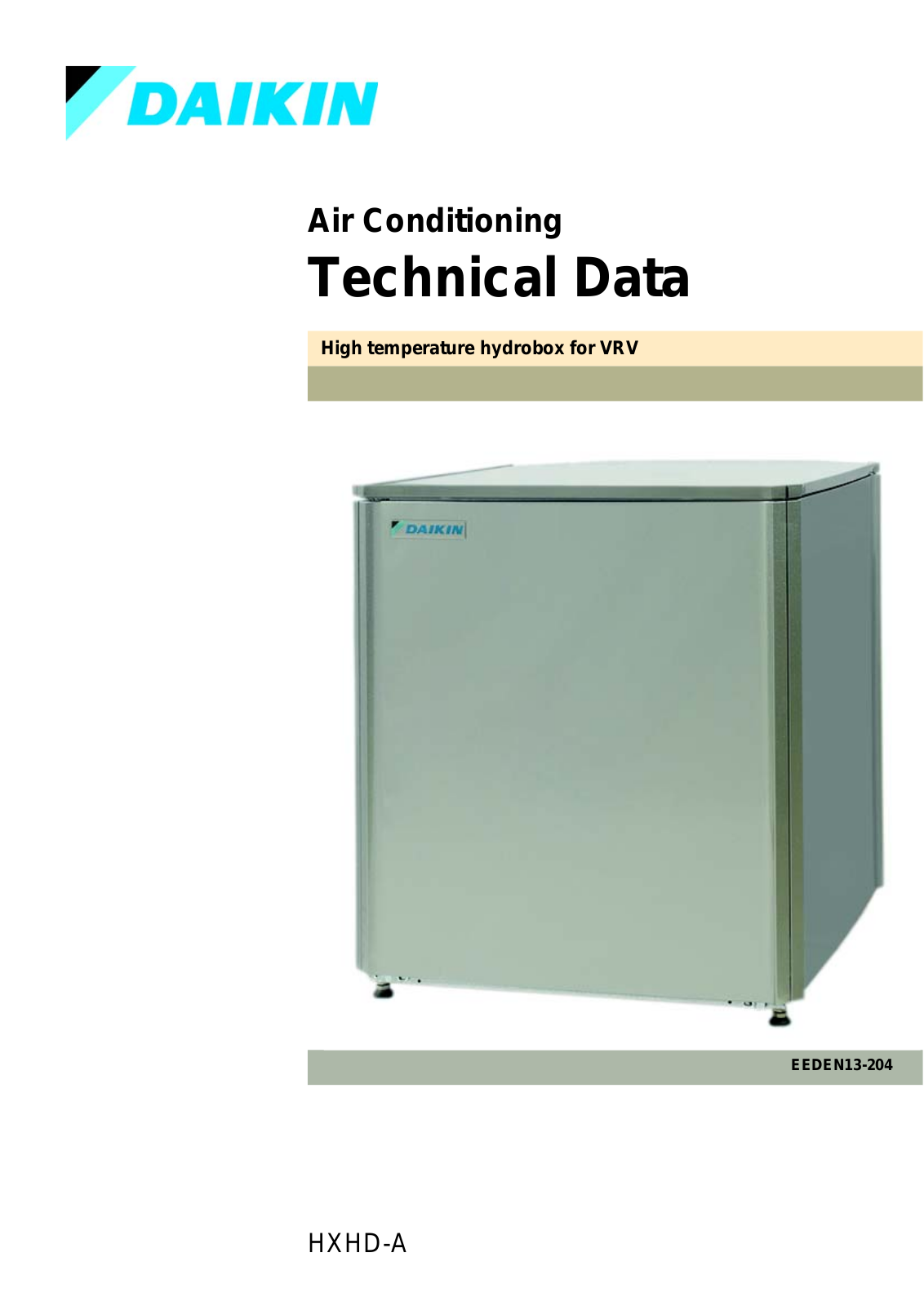 Daikin HXHD-A Technical Data Manual