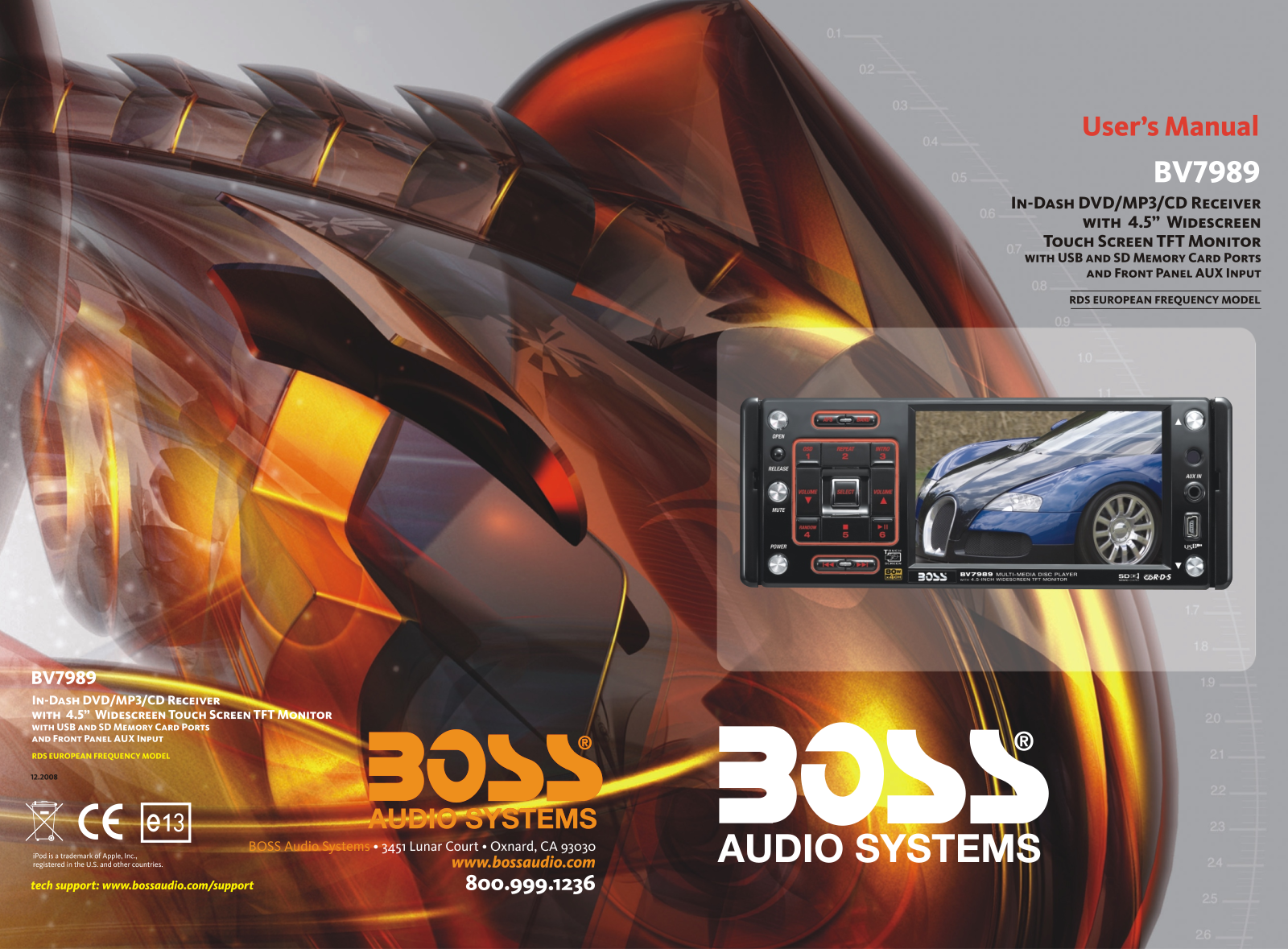 Boss Audio BV7989 User Manual