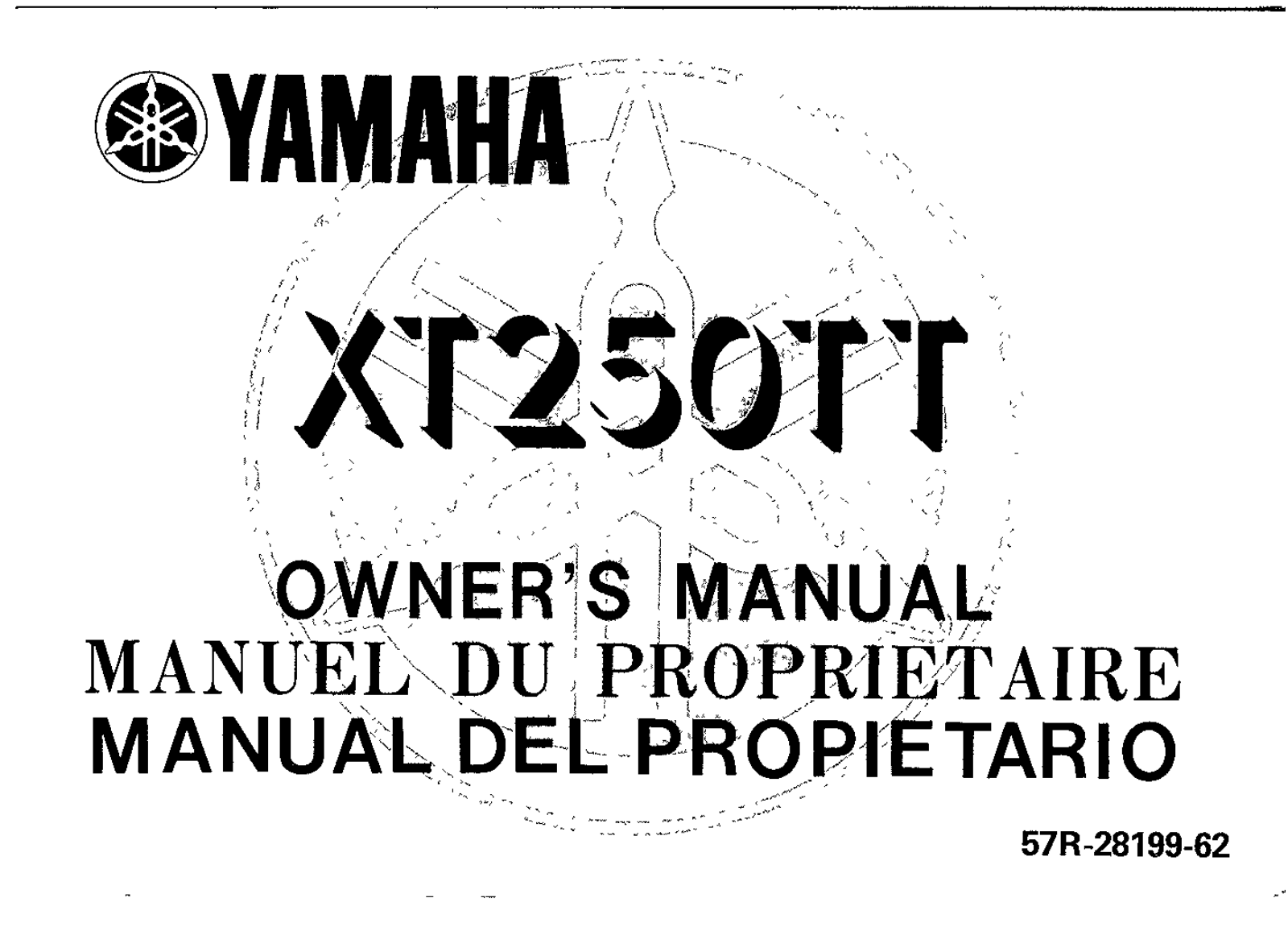 Yamaha XT250TT 1987 Owner's manual