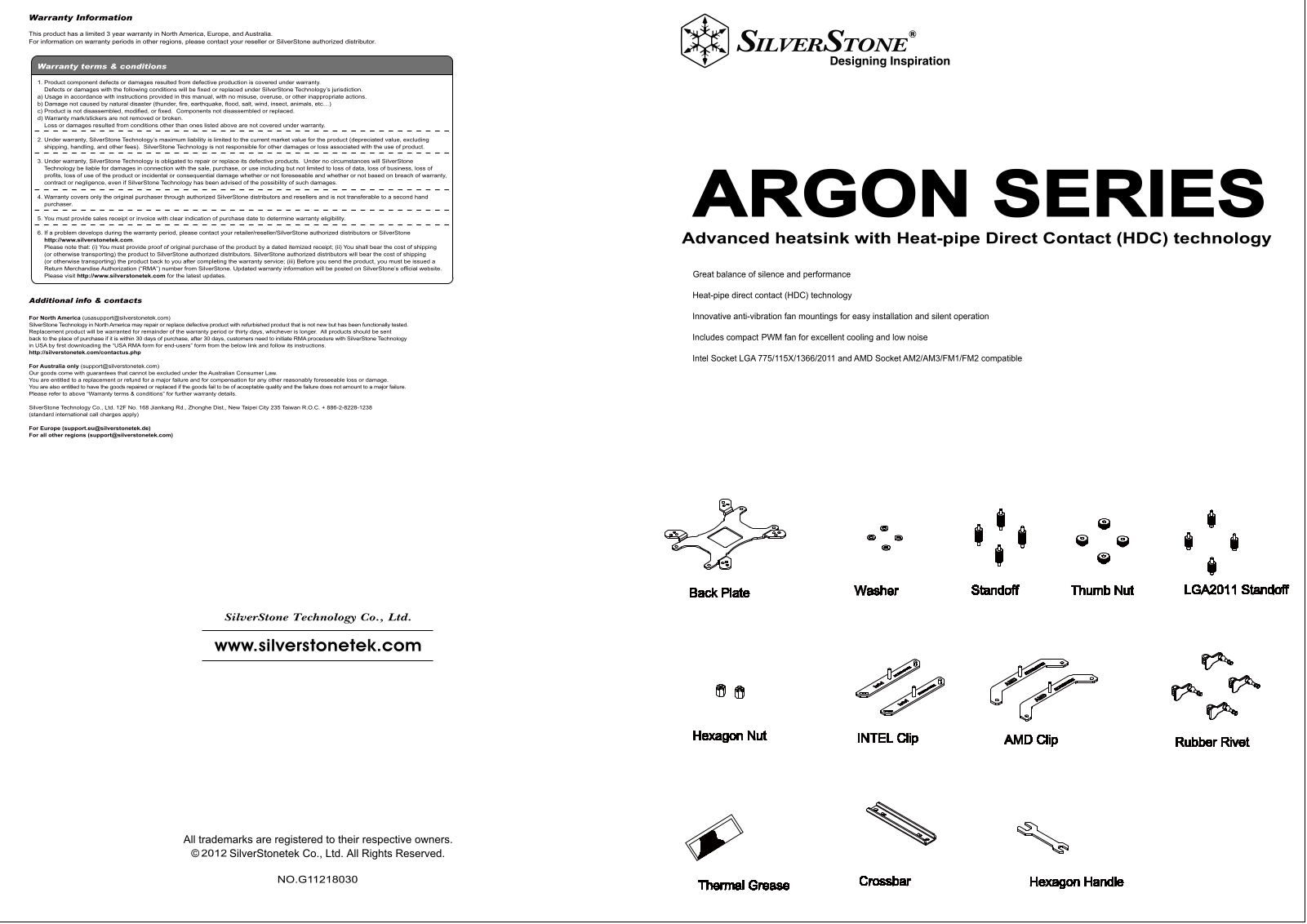 SilverStone SST-AR01-V3 User Manual