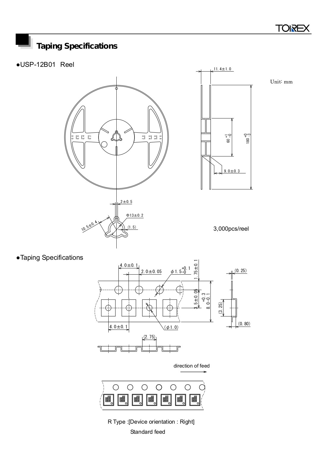 TOREX USP-12B01 Specification